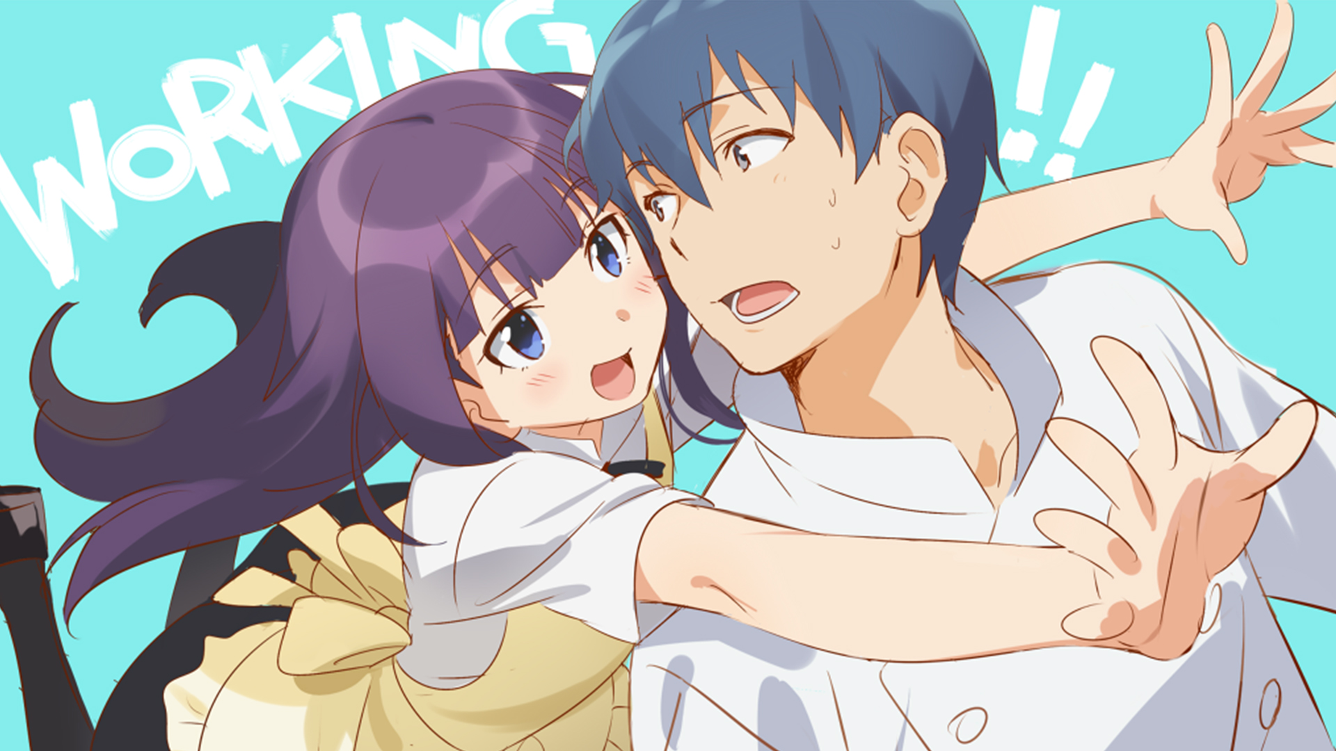 Laden Sie das Animes, Arbeiten!!, Aoi Yamada, Hiroomi Souma-Bild kostenlos auf Ihren PC-Desktop herunter