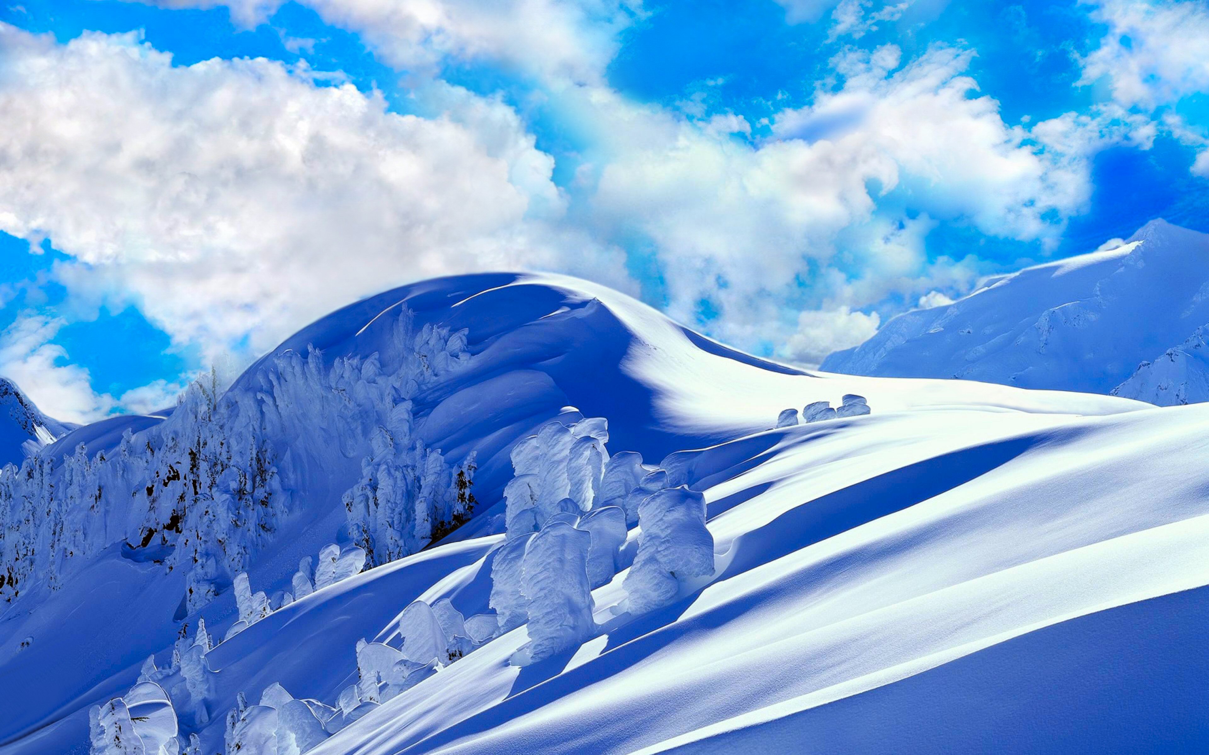 Скачати мобільні шпалери Зима, Природа, Небо, Сніг, Земля, Хмара безкоштовно.