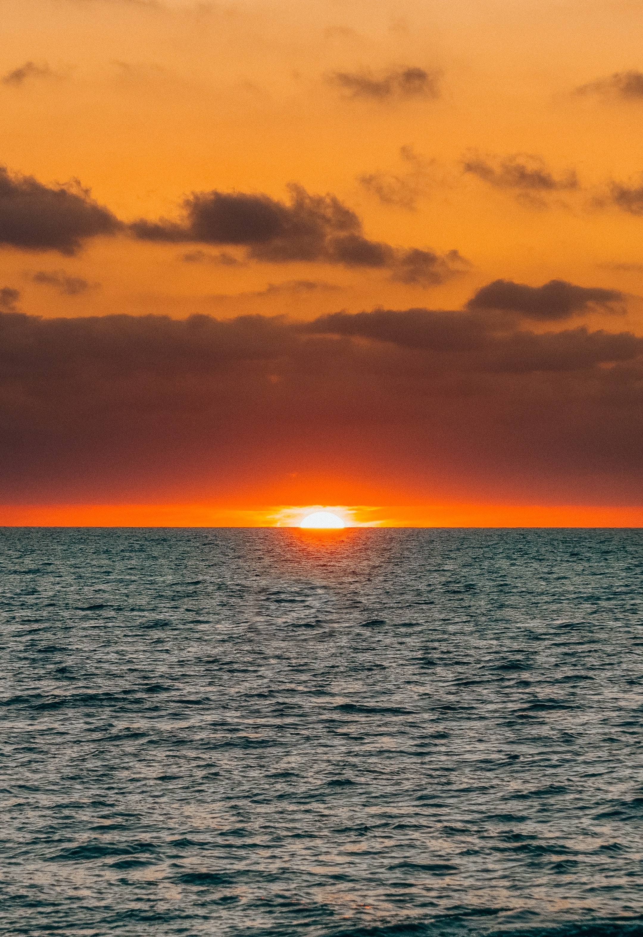 PCデスクトップに自然, 日没, サン, 雲, 波, 地平線, 海画像を無料でダウンロード