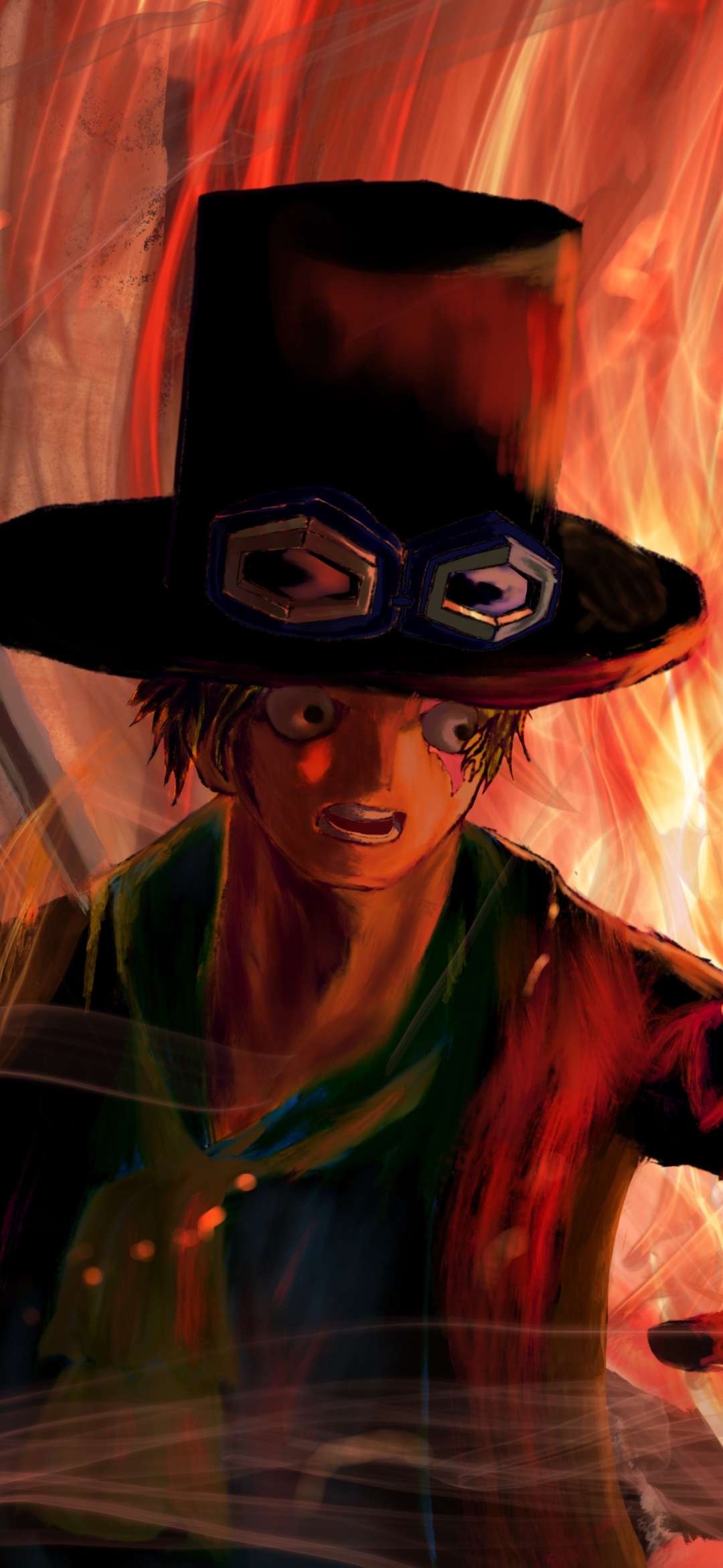 Handy-Wallpaper Flamme, Hut, Animes, One Piece, Sabo (Einteiler) kostenlos herunterladen.