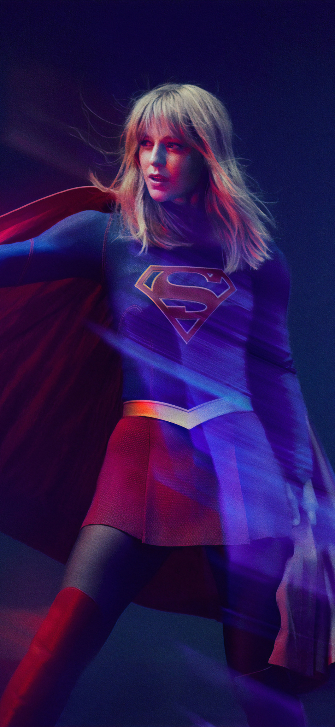 Download mobile wallpaper Superman, Blonde, American, Tv Show, Actress, Supergirl, Melissa Benoist for free.