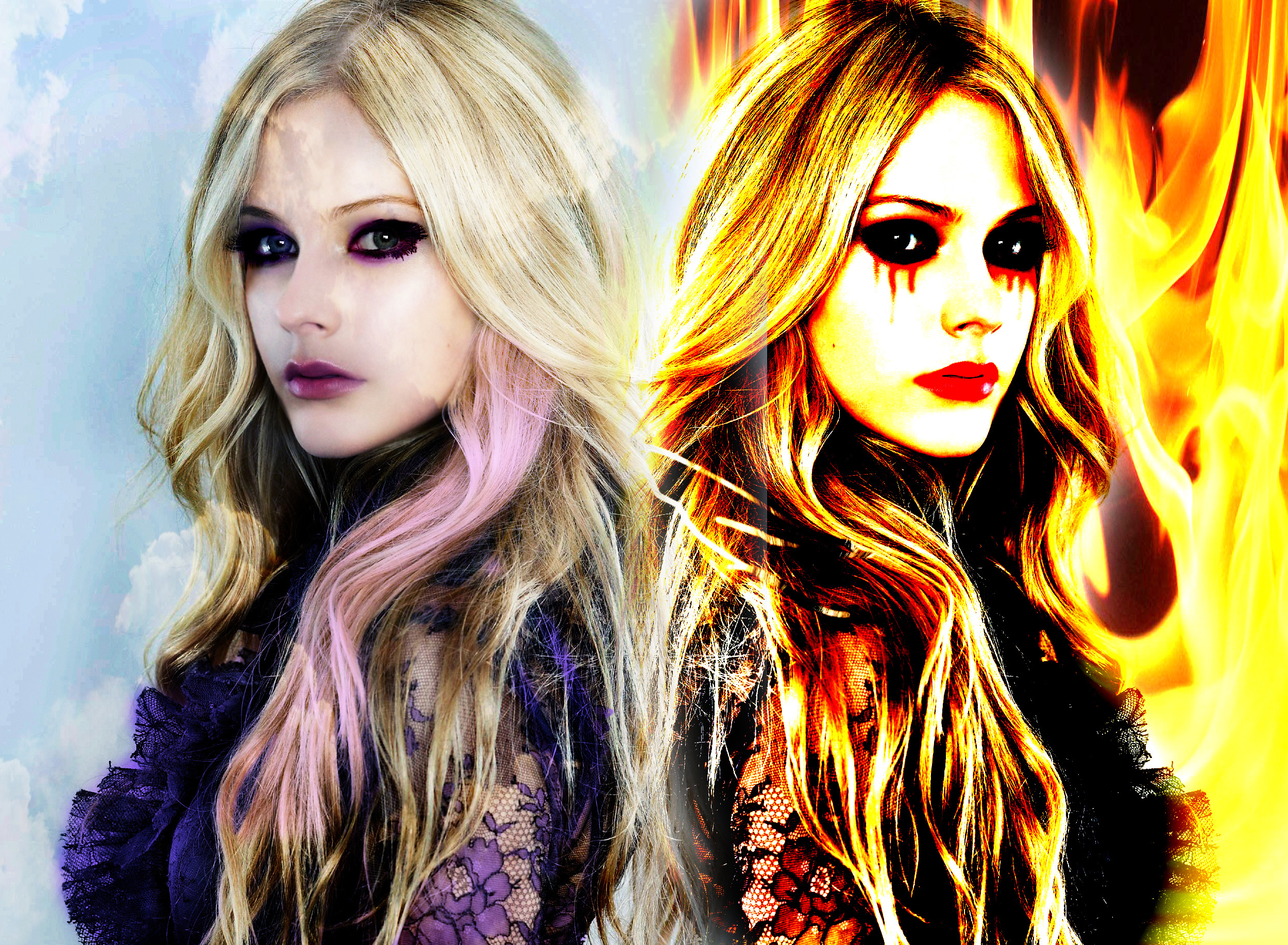 Free download wallpaper Music, Avril Lavigne, Vampire, Cgi, Manipulation on your PC desktop