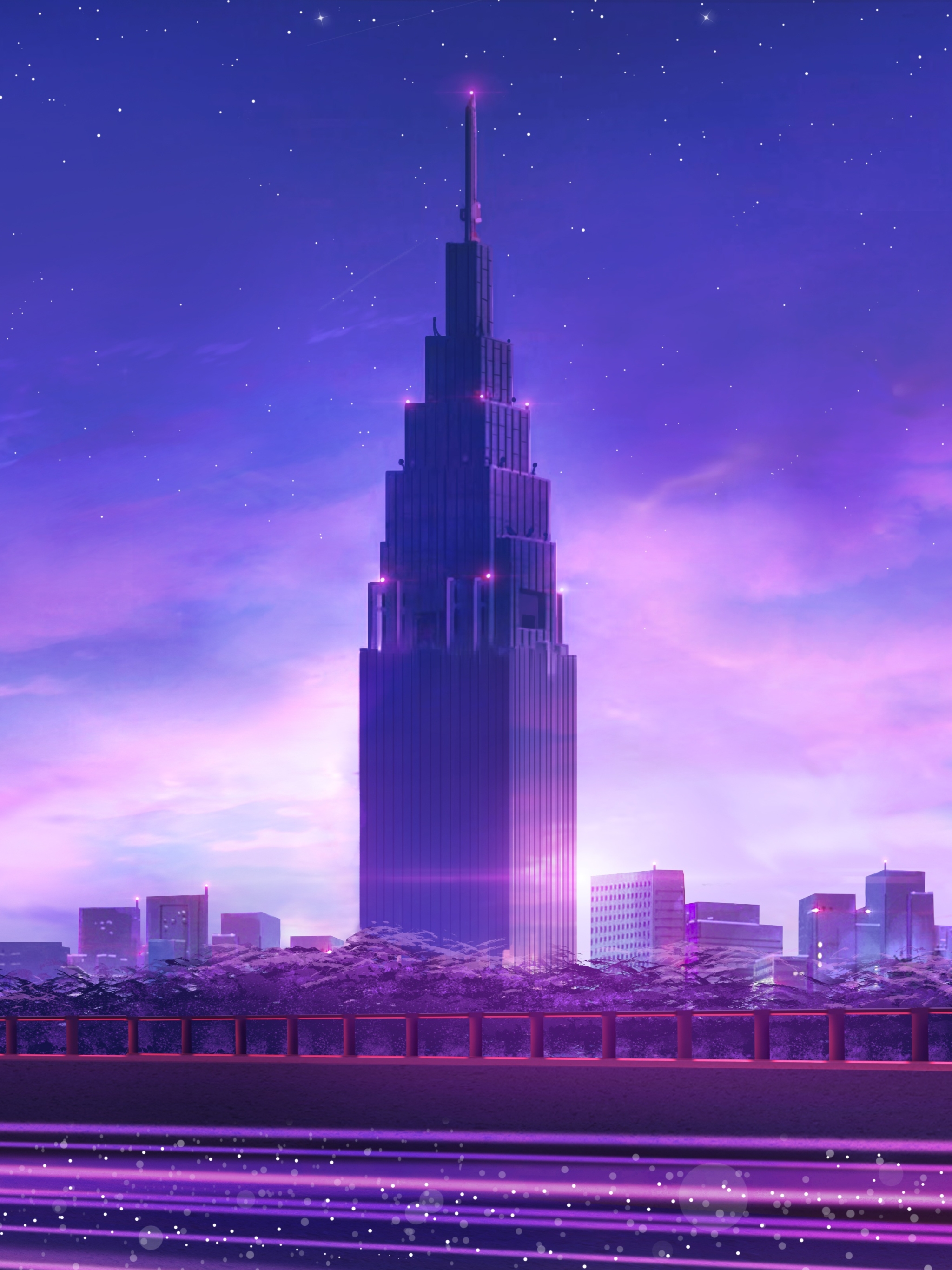 Download mobile wallpaper Anime, City for free.