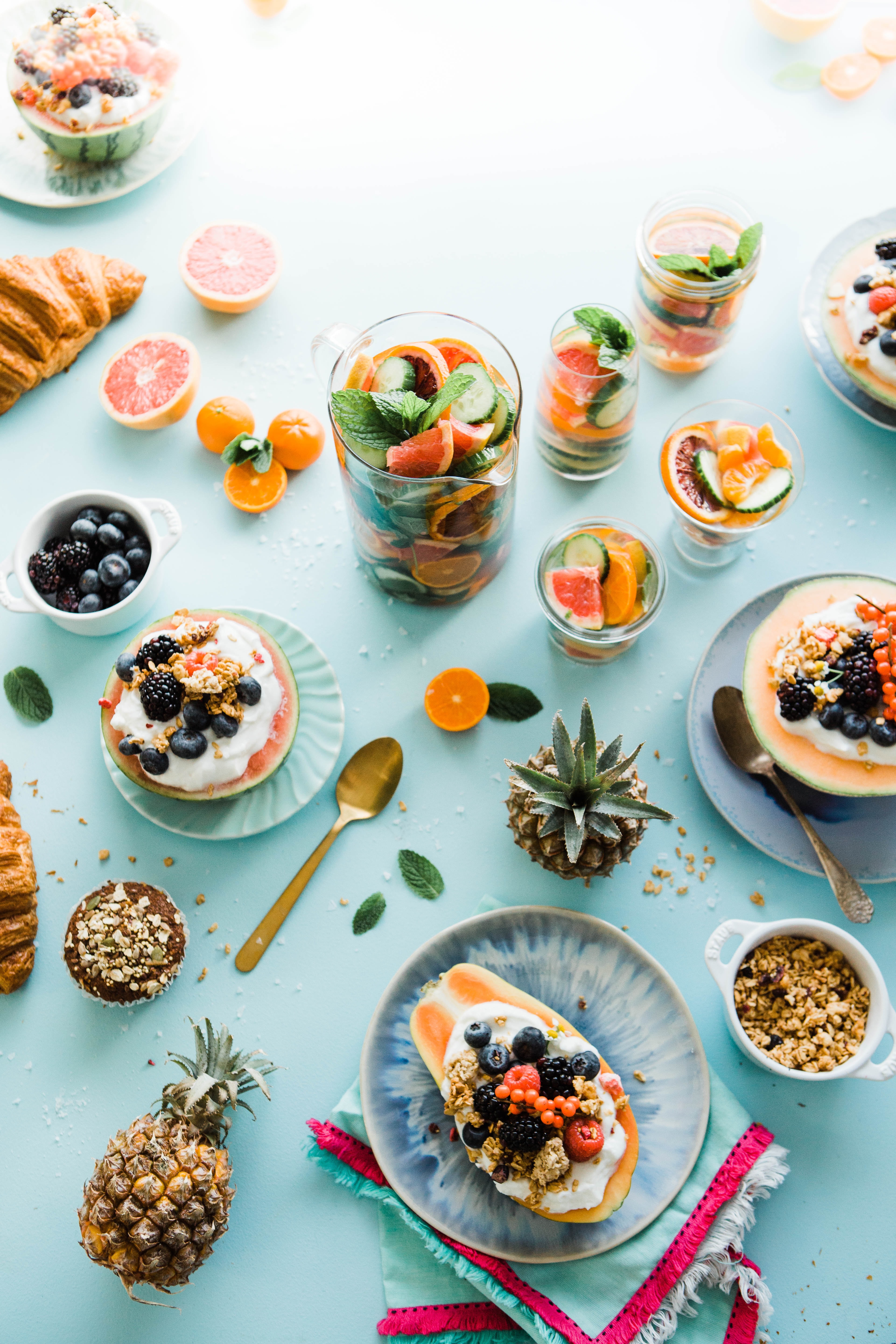 food, fruits, desert, berries iphone wallpaper