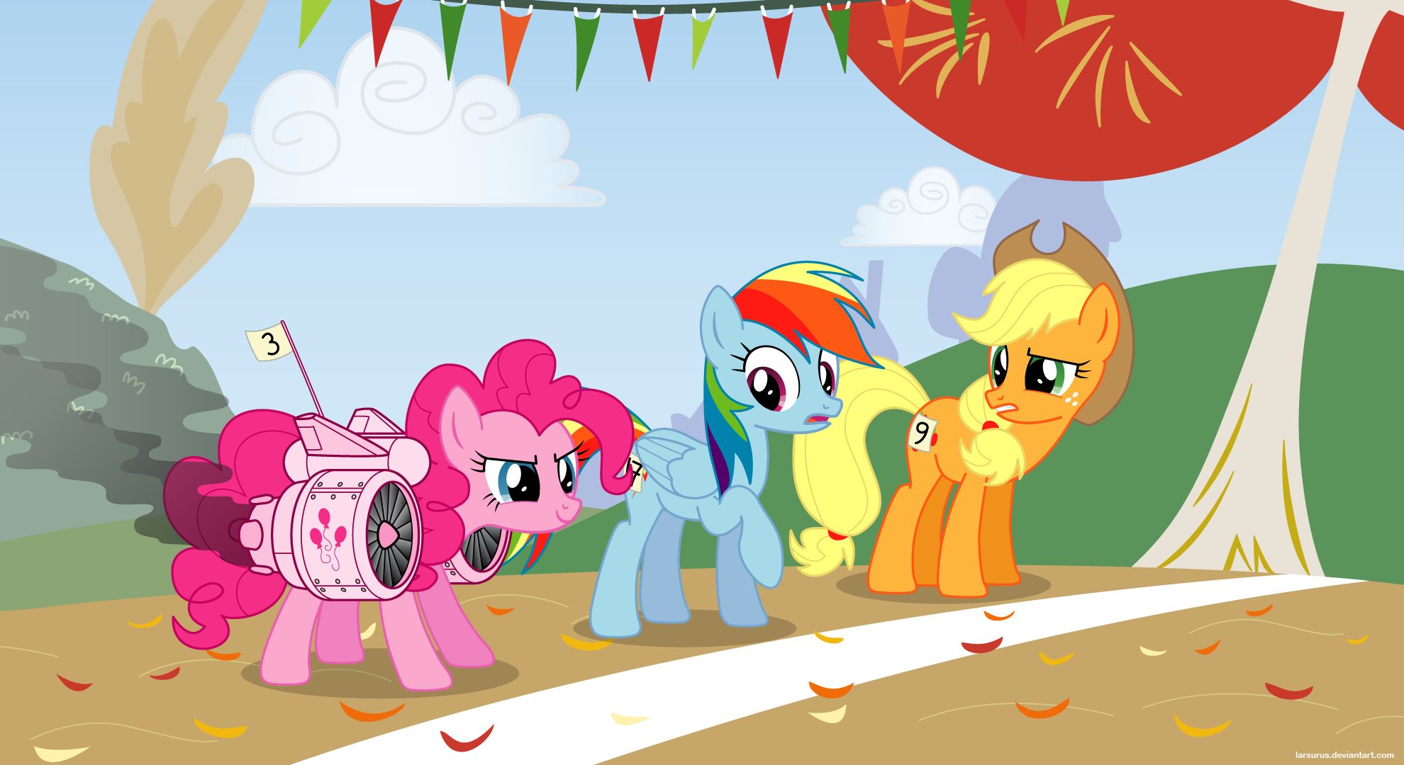 Baixar papel de parede para celular de Applejack (Meu Pequeno Pônei), Pinkie Pie, Linha Do Arco Íris, My Little Pony: A Amizade É Mágica, Meu Pequeno Pônei, Programa De Tv gratuito.