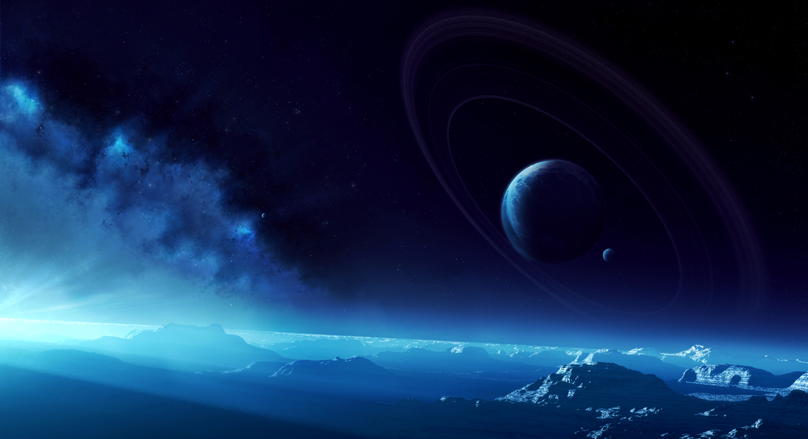 Download mobile wallpaper Planetary Ring, Sci Fi for free.