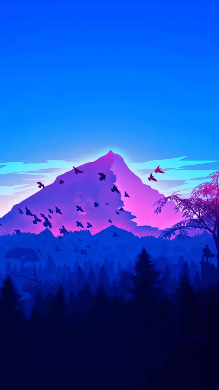 Download mobile wallpaper Mountain, Artistic for free.