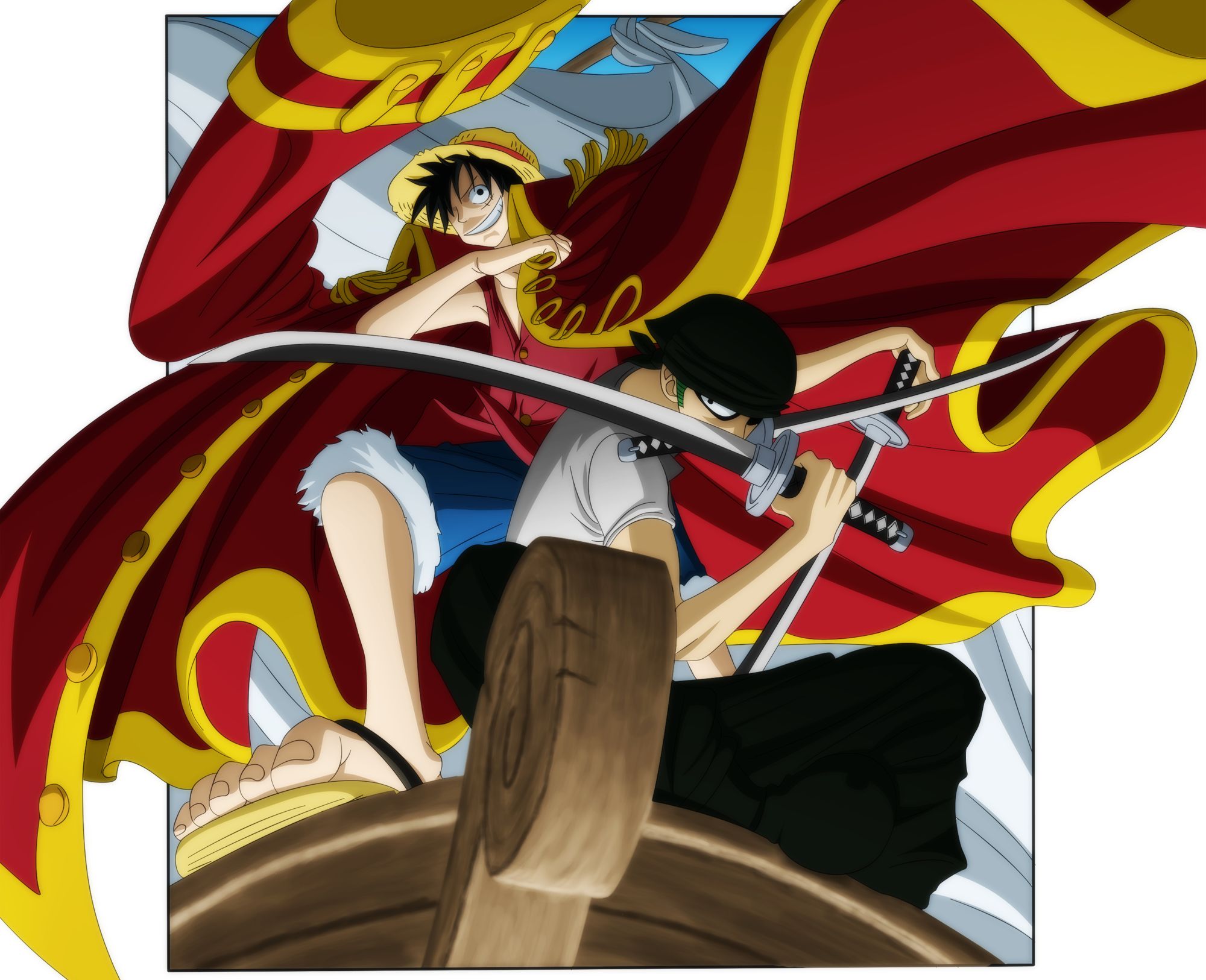 Free download wallpaper Anime, One Piece, Roronoa Zoro, Monkey D Luffy on your PC desktop