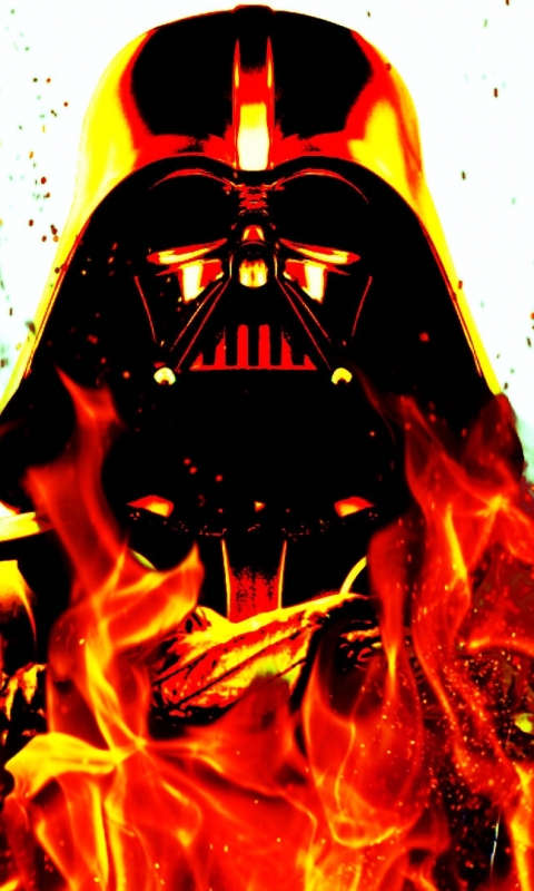 Download mobile wallpaper Fire, Star Wars, Warrior, Sci Fi, Darth Vader for free.