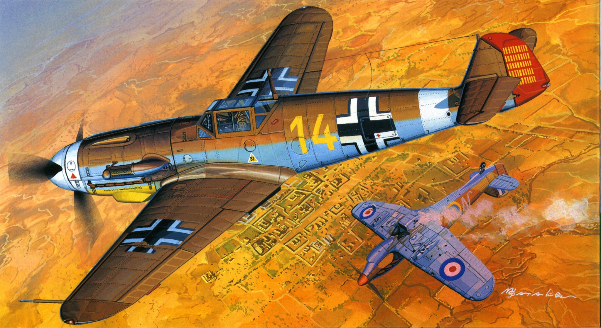 Скачать обои бесплатно Самолёты, Военные, Боевой Самолет, Мессершмитт Bf 109, Военный Самолет картинка на рабочий стол ПК