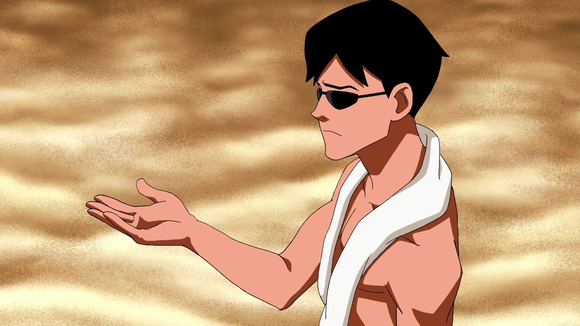 Free download wallpaper Sand, Hand, Tv Show, Black Hair, Dick Grayson, Justice League, Young Justice on your PC desktop