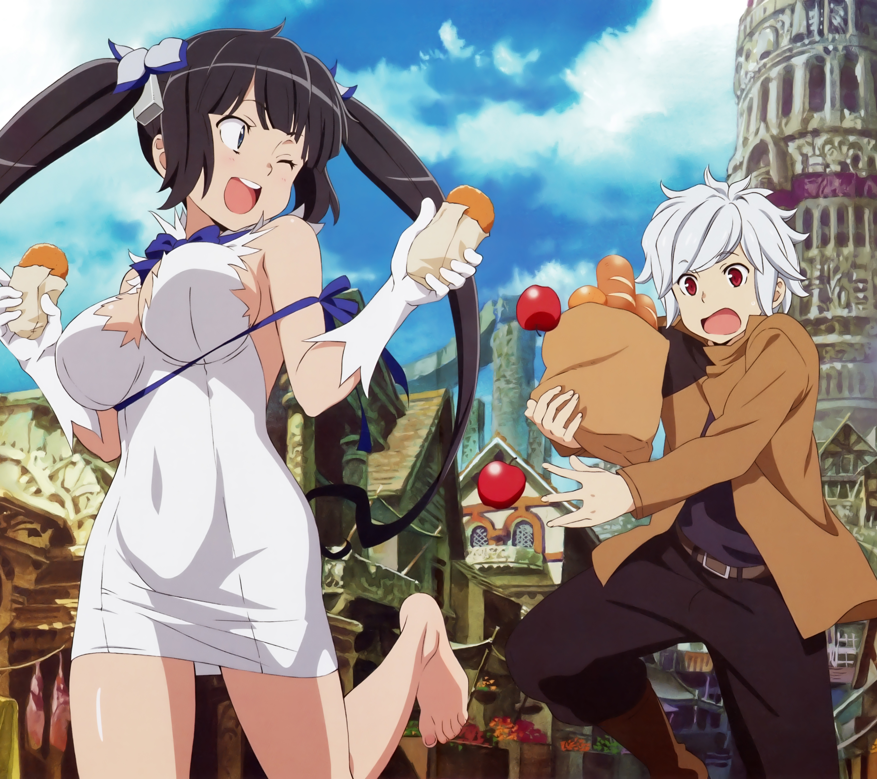 Free download wallpaper Anime, Hestia (Danmachi), Is It Wrong To Try To Pick Up Girls In A Dungeon?, Bell Cranel, Danmachi on your PC desktop