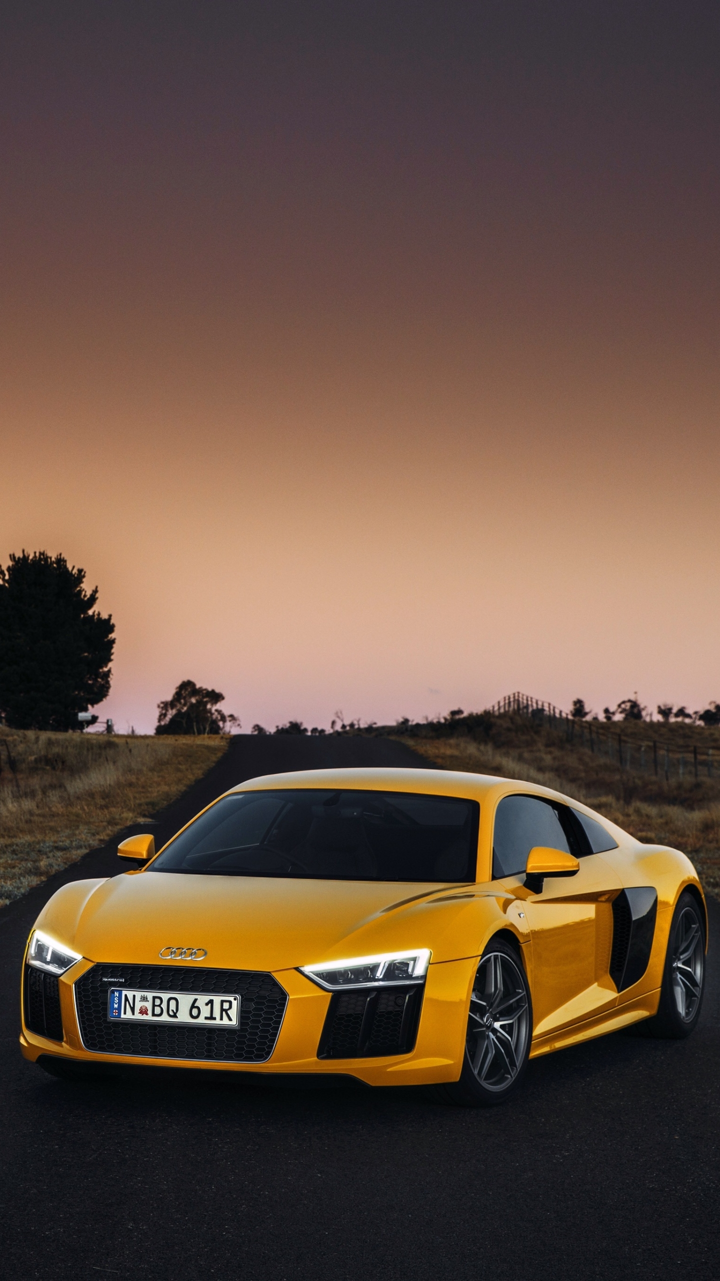Free download wallpaper Audi, Car, Supercar, Audi R8, Vehicle, Vehicles, Yellow Car, Audi R8 V10 on your PC desktop