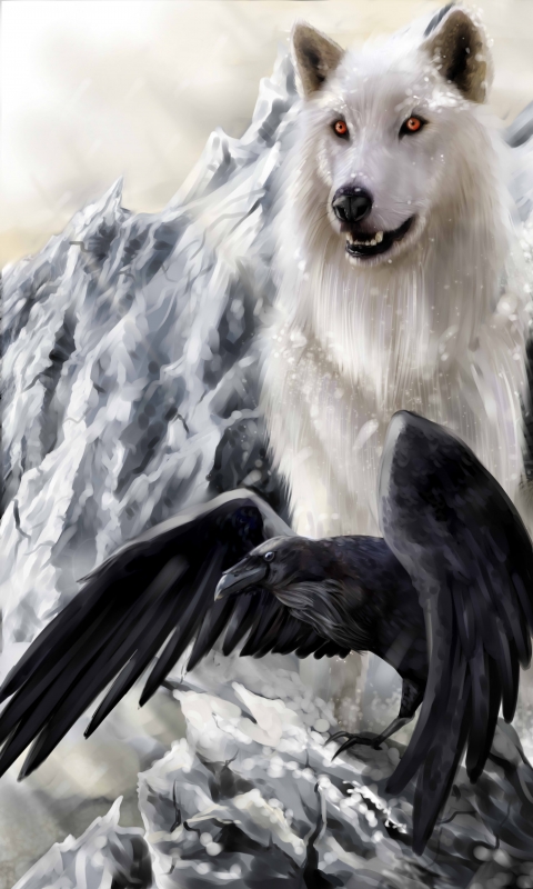 Download mobile wallpaper Fantasy, Game Of Thrones, Wolf, Jon Snow, A Song Of Ice And Fire for free.