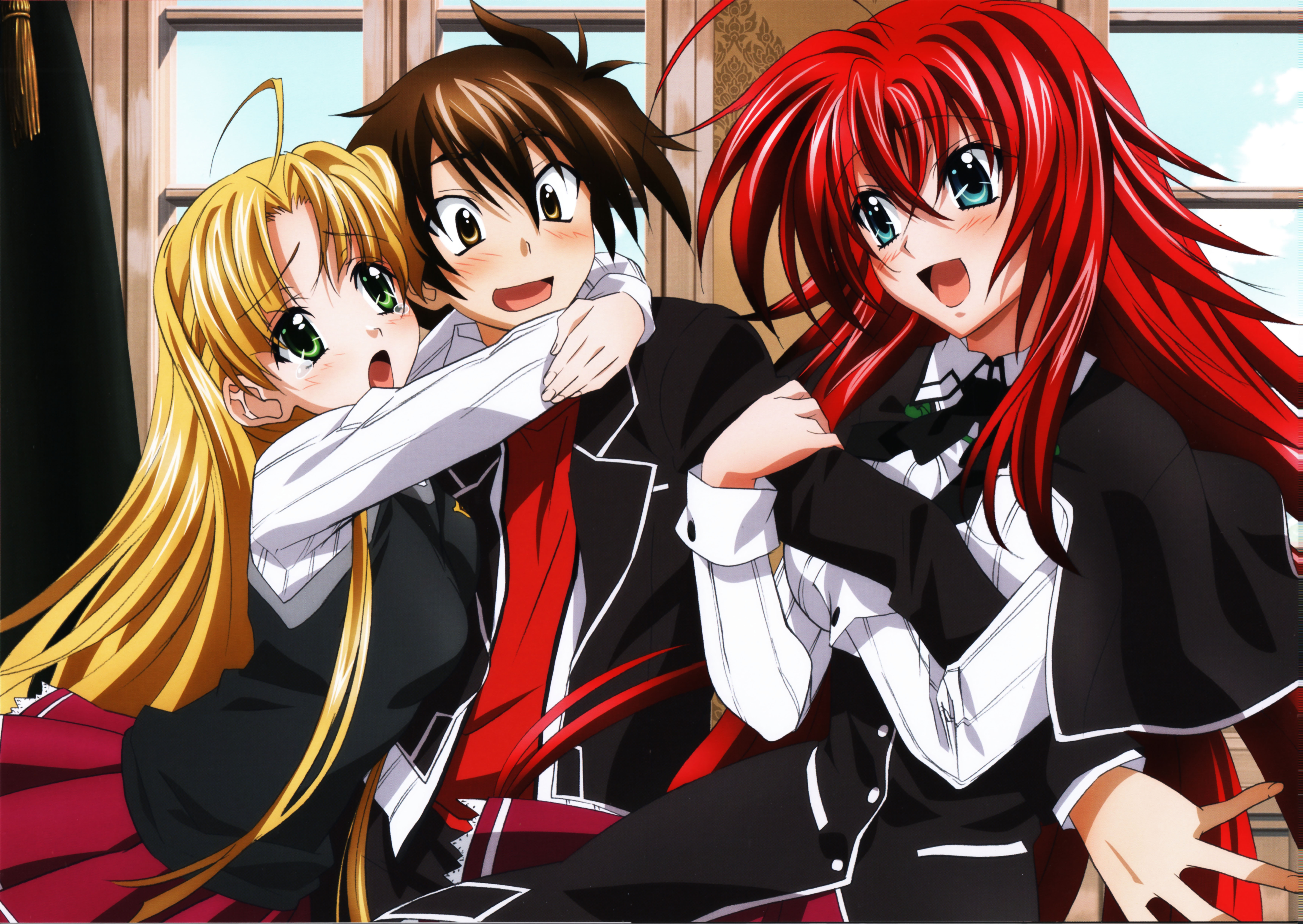 high school dxd, issei hyoudou, anime, asia argento (high school dxd), rias gremory