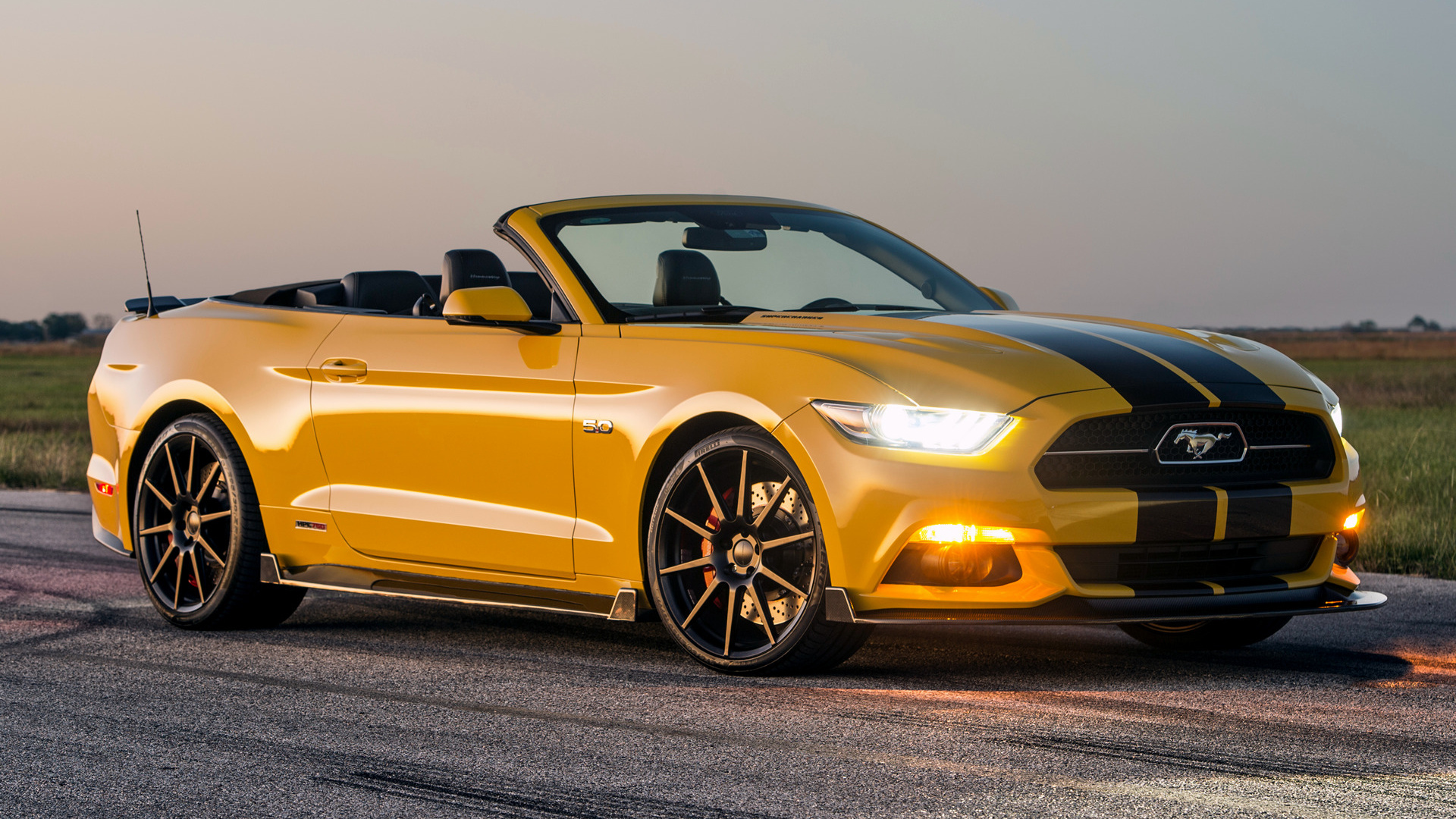 Free download wallpaper Car, Convertible, Muscle Car, Vehicles, Yellow Car, Hennessey Mustang Gt on your PC desktop