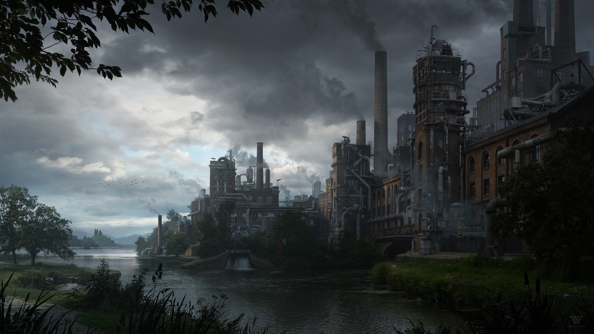 Free download wallpaper Building, Sci Fi, Factory on your PC desktop