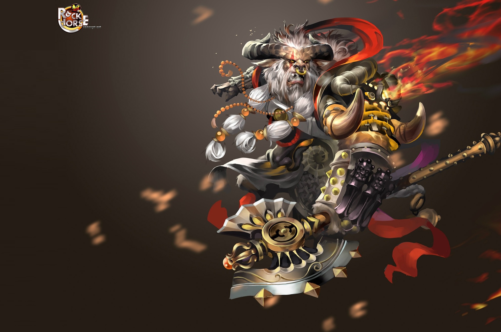 Free download wallpaper Fantasy, Weapon, Warrior, Creature, Horns, Axe on your PC desktop