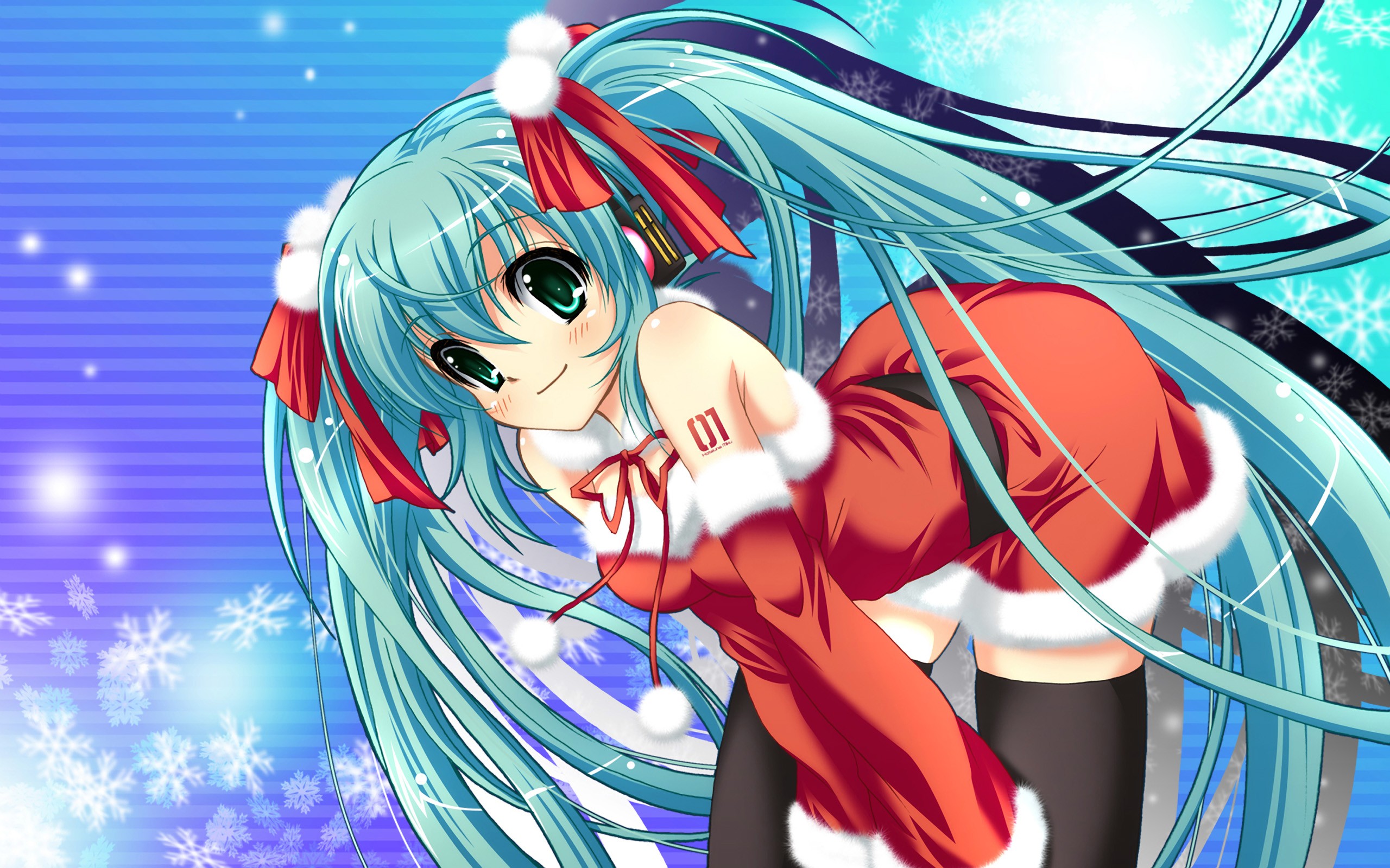 Free download wallpaper Anime, Christmas, Vocaloid, Hatsune Miku on your PC desktop