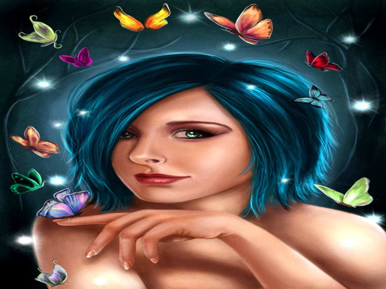 Free download wallpaper Fantasy, Butterfly, Fairy on your PC desktop