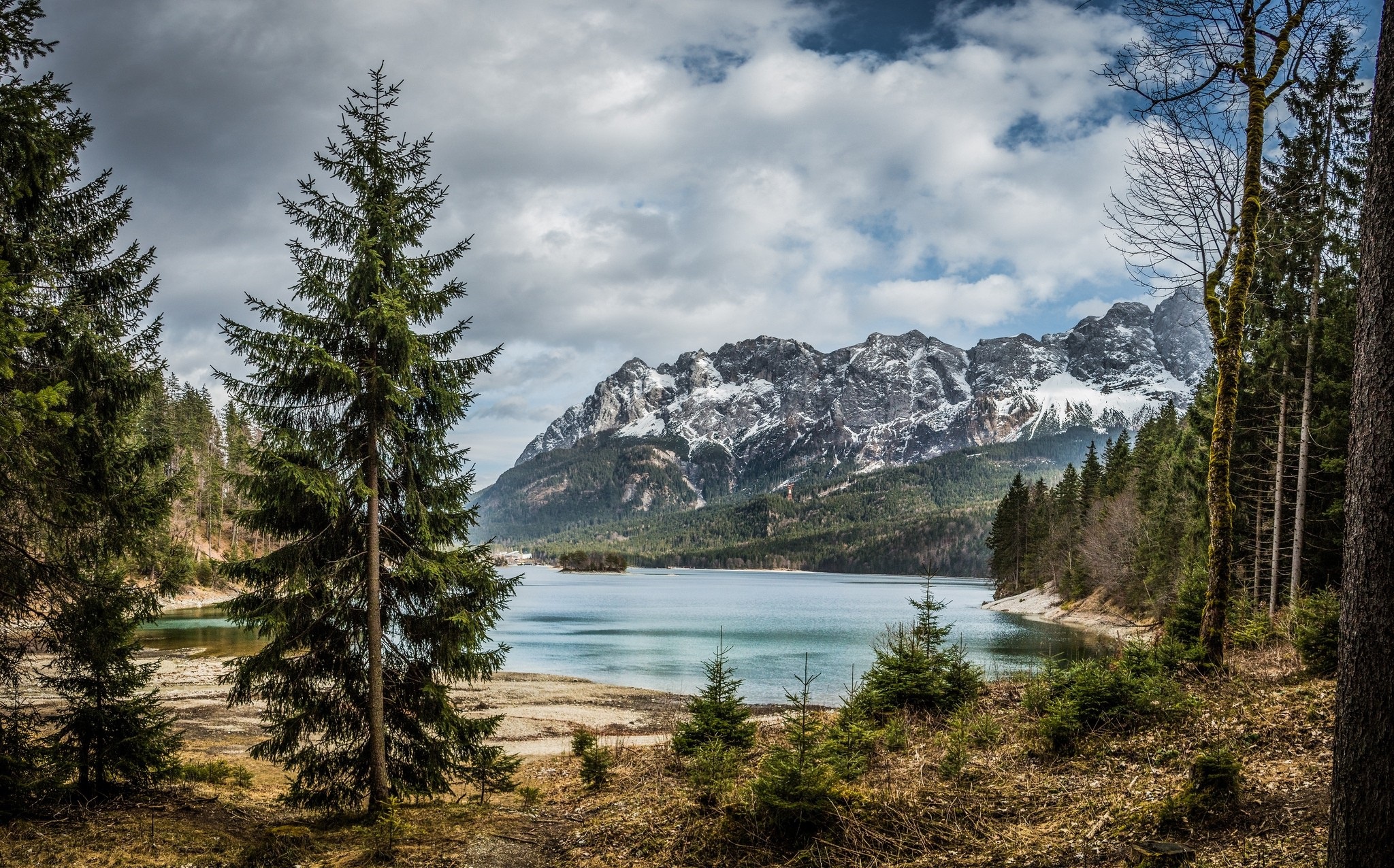 PCデスクトップに風景, 自然, 木, 湖, 山, 地球画像を無料でダウンロード