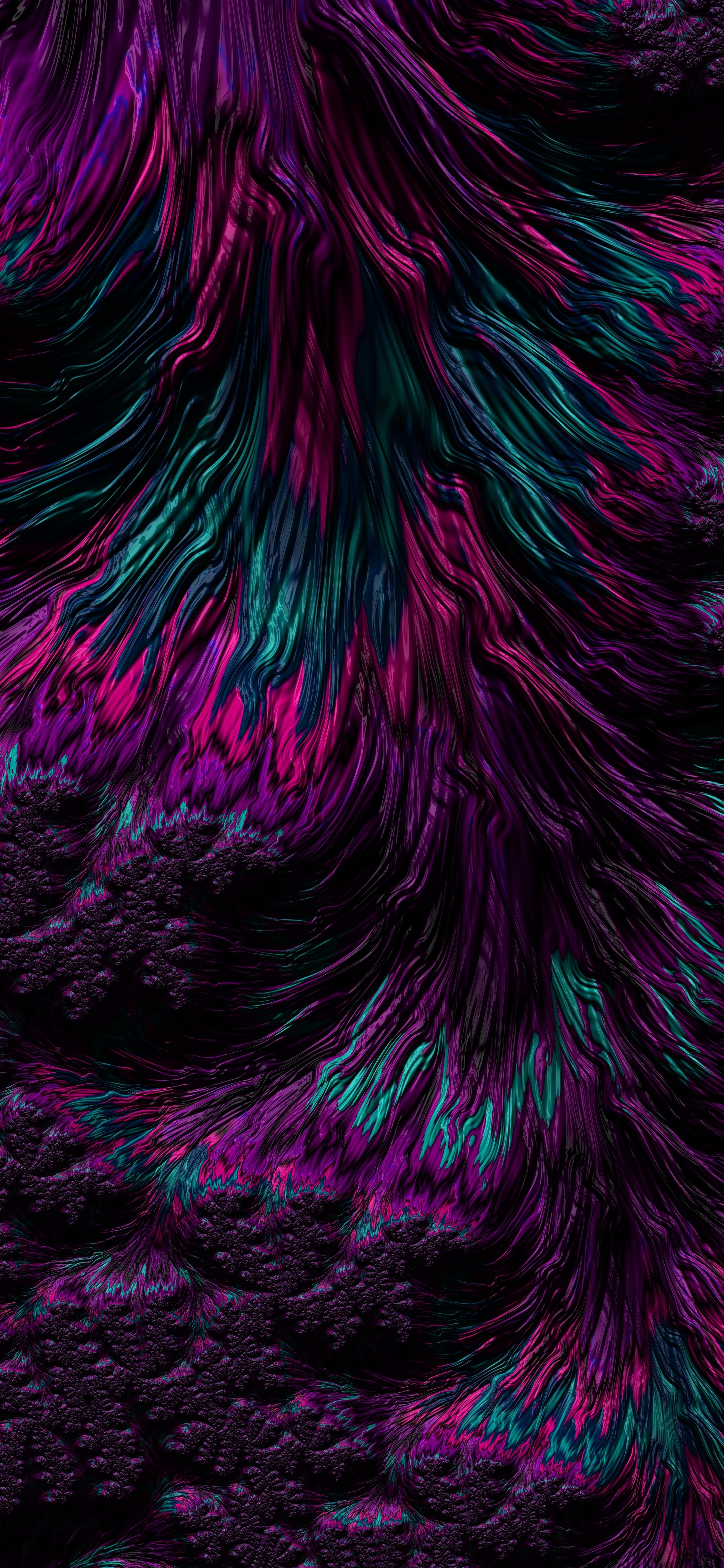 abstract, fractal, purple, wavy, violet, liquid