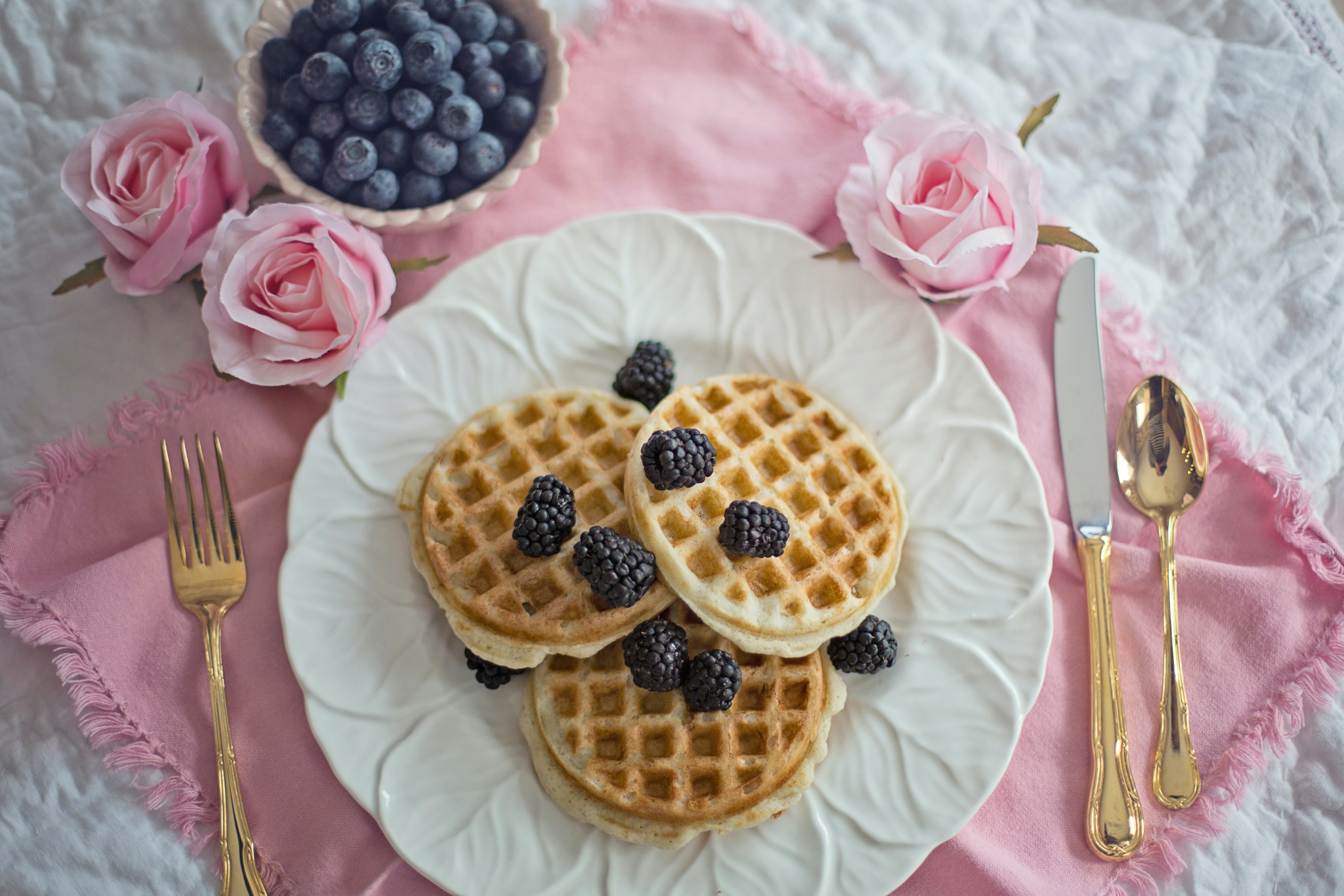Download mobile wallpaper Food, Waffle, Breakfast for free.