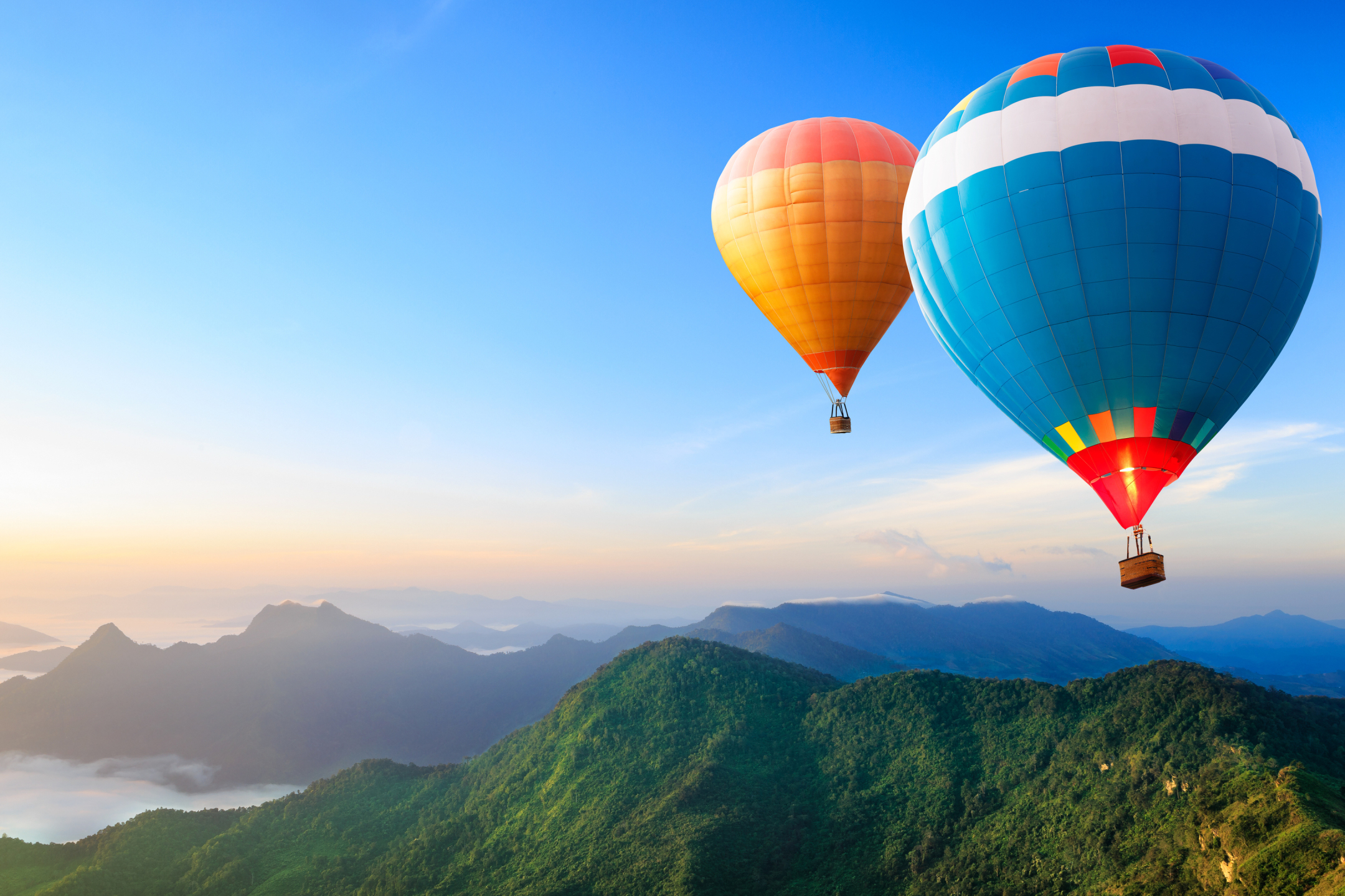 Laden Sie das Landschaft, Berg, Gebirge, Himmel, Fahrzeuge, Heißluftballon-Bild kostenlos auf Ihren PC-Desktop herunter