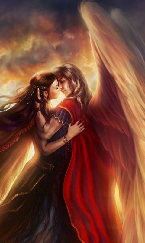 Download mobile wallpaper Fantasy, Love, Angel for free.