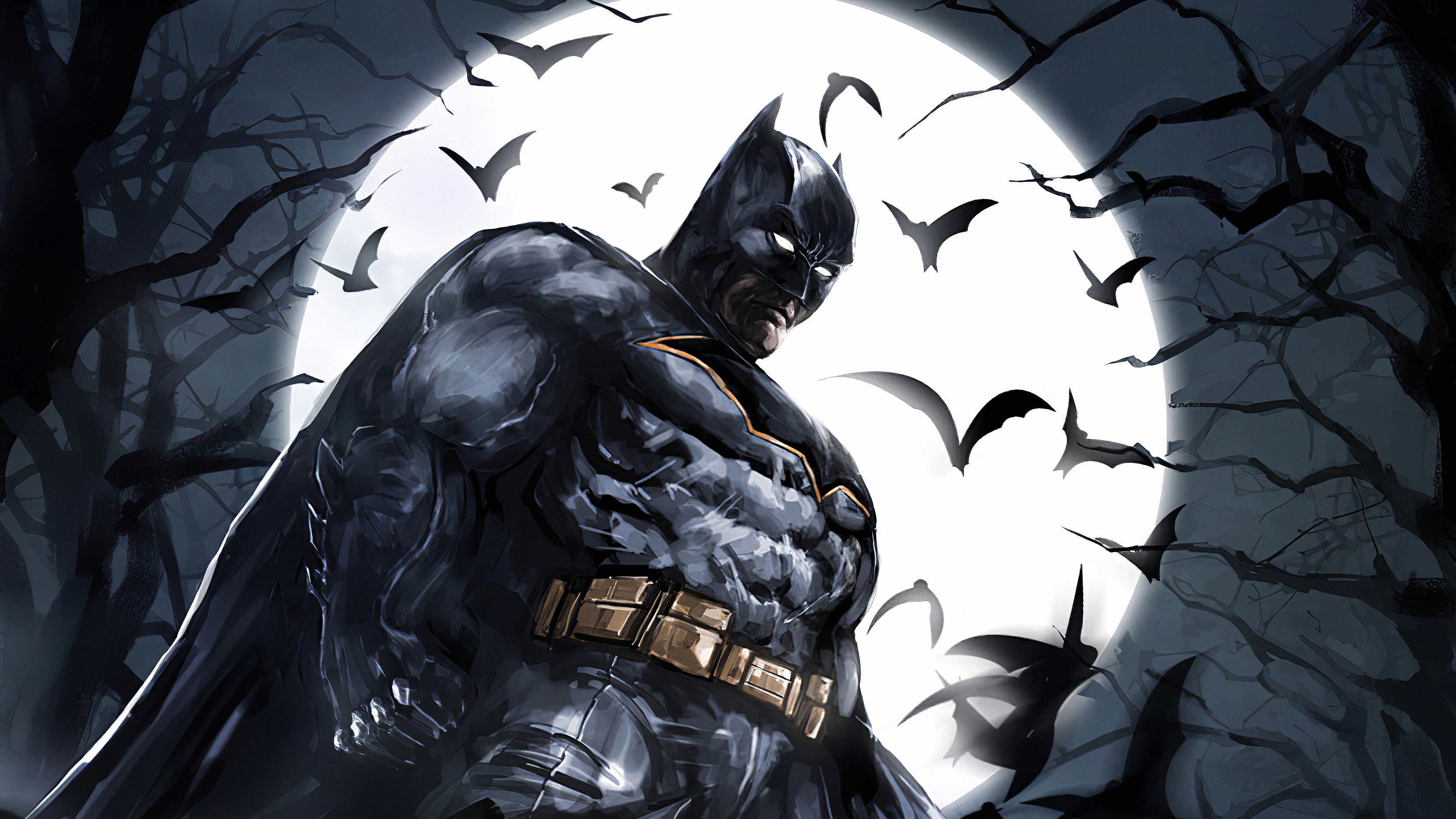 Download mobile wallpaper Batman, Moon, Bat, Comics, Dc Comics for free.
