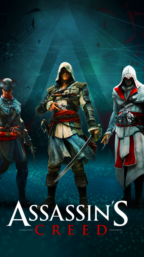 Скачати мобільні шпалери Кредо Вбивці, Відеогра, Альтаїр (Assassin's Creed), Еціо (Assassin's Creed), Коннор (Assassin's Creed), Едвард Кенуей безкоштовно.