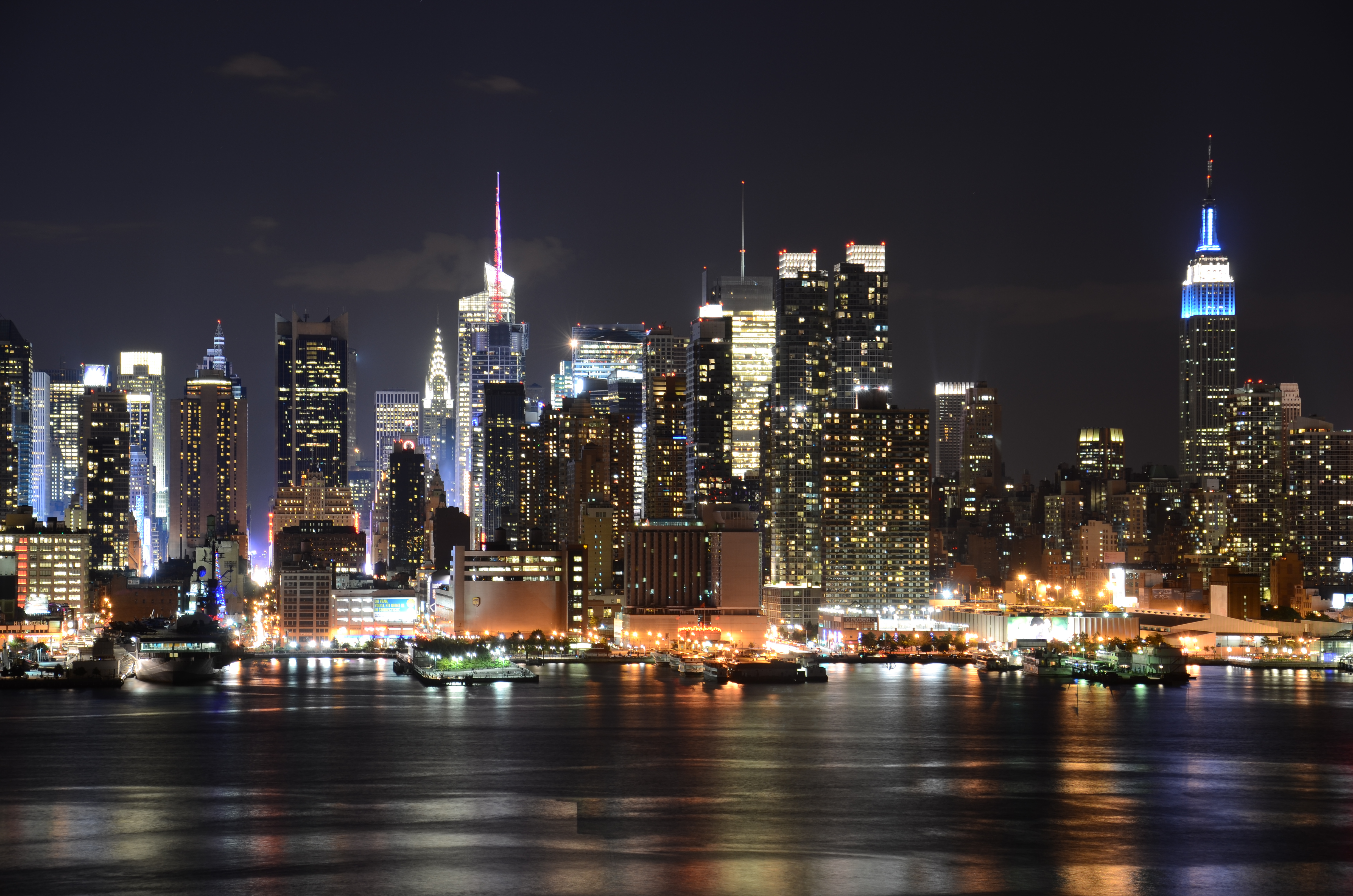 Download mobile wallpaper Cities, City, Light, New York, Manhattan, Man Made for free.