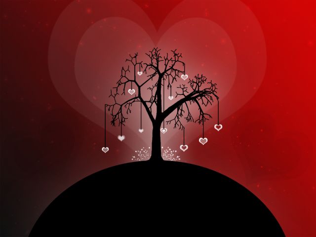 Descarga gratuita de fondo de pantalla para móvil de Árbol, Corazón, Artístico, Parejas.