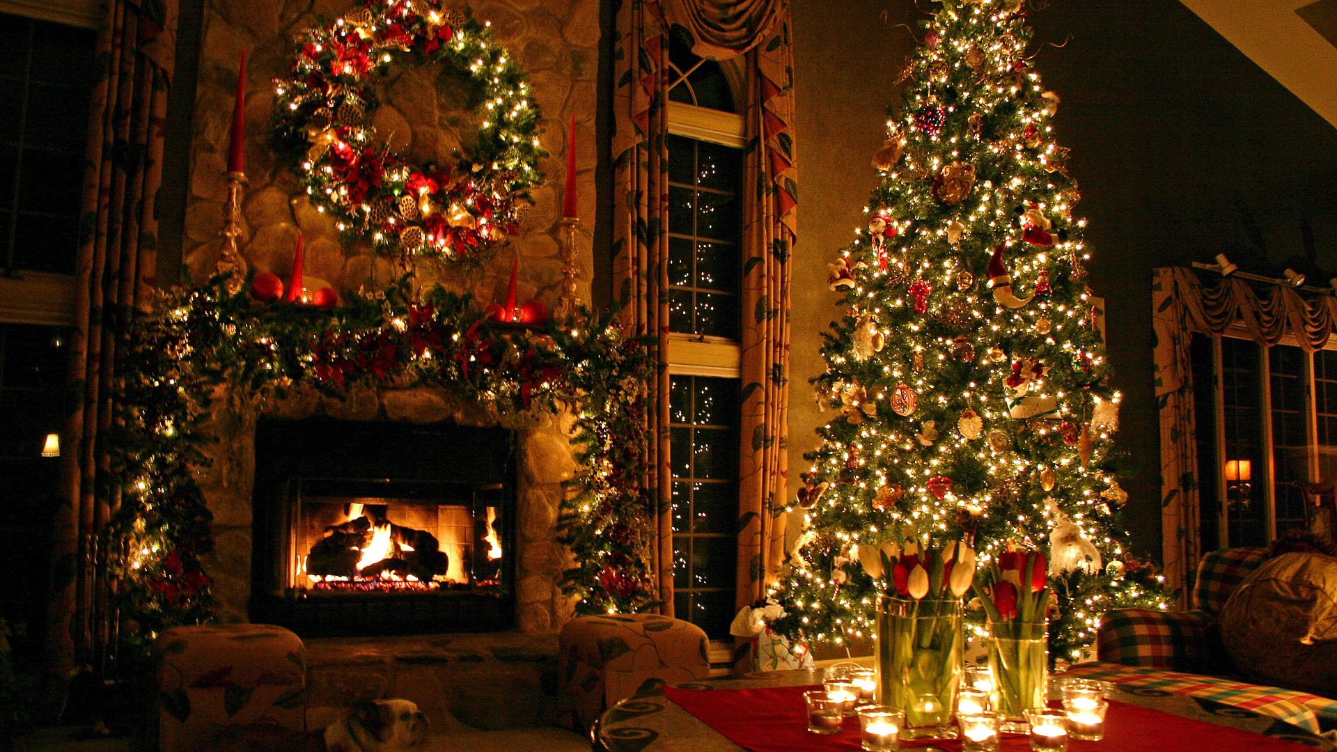 60306 Bild herunterladen weihnachtsbaum, feiertage, neujahr, urlaub, neues jahr, haus - Hintergrundbilder und Bildschirmschoner kostenlos