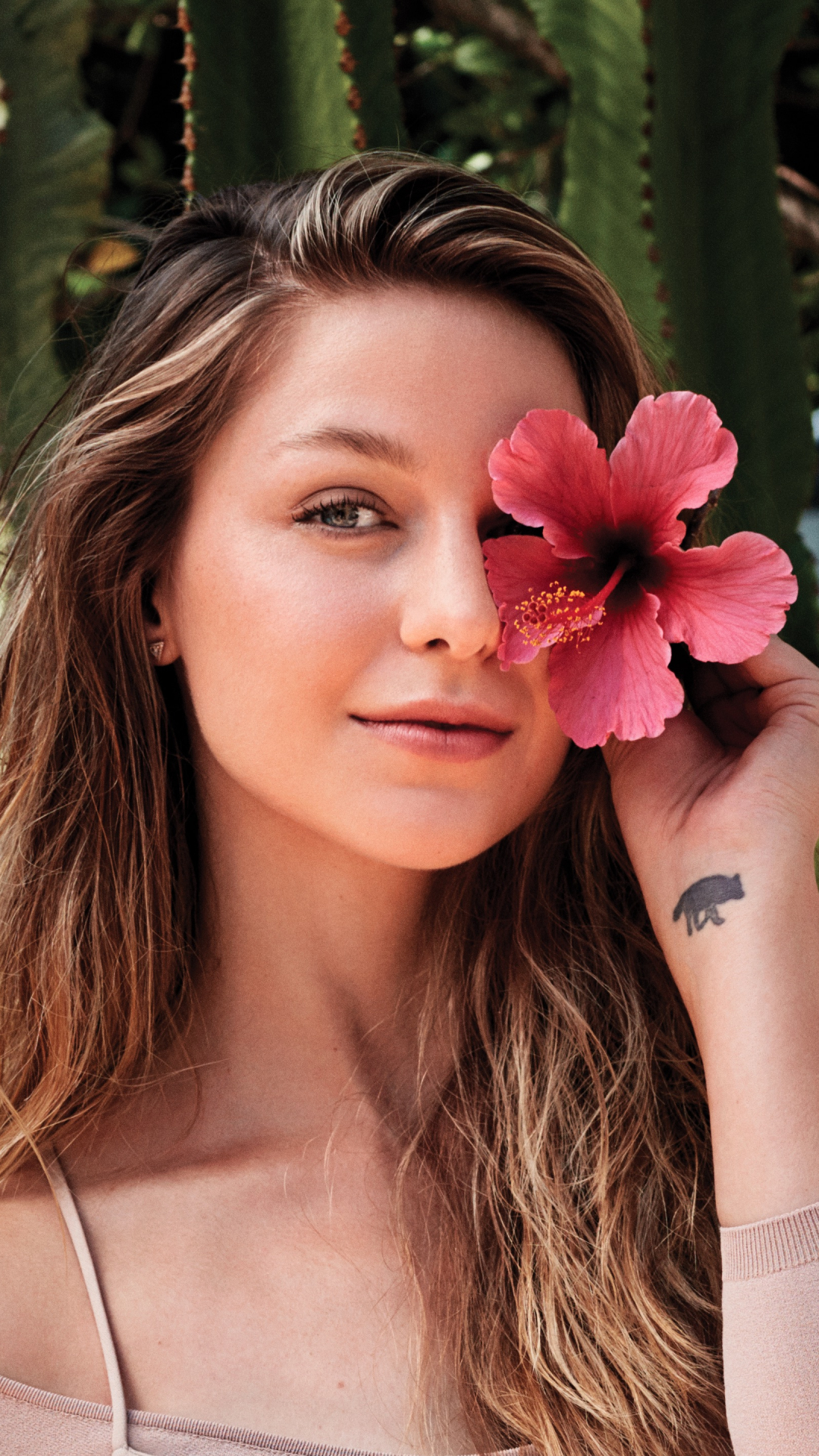 Download mobile wallpaper Tattoo, Celebrity, Actress, Melissa Benoist for free.