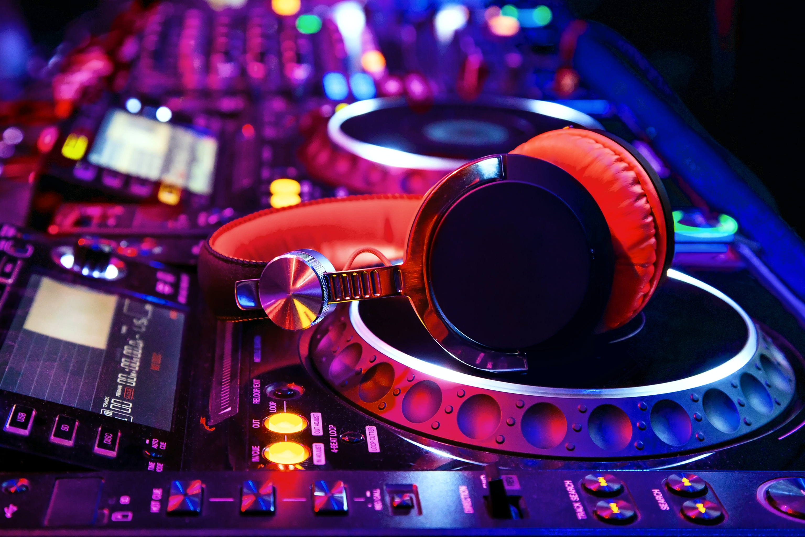 Download mobile wallpaper Music, Headphones, Colorful for free.