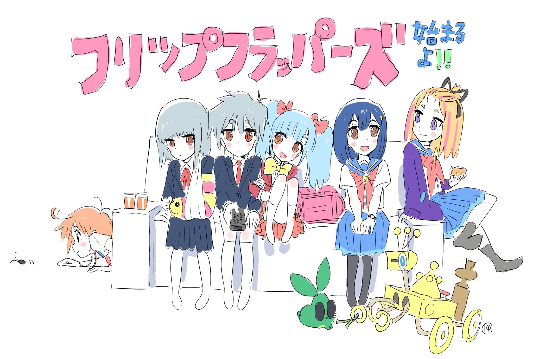 Download mobile wallpaper Anime, Kokona (Flip Flappers), Papika (Flip Flappers), Flip Flappers for free.