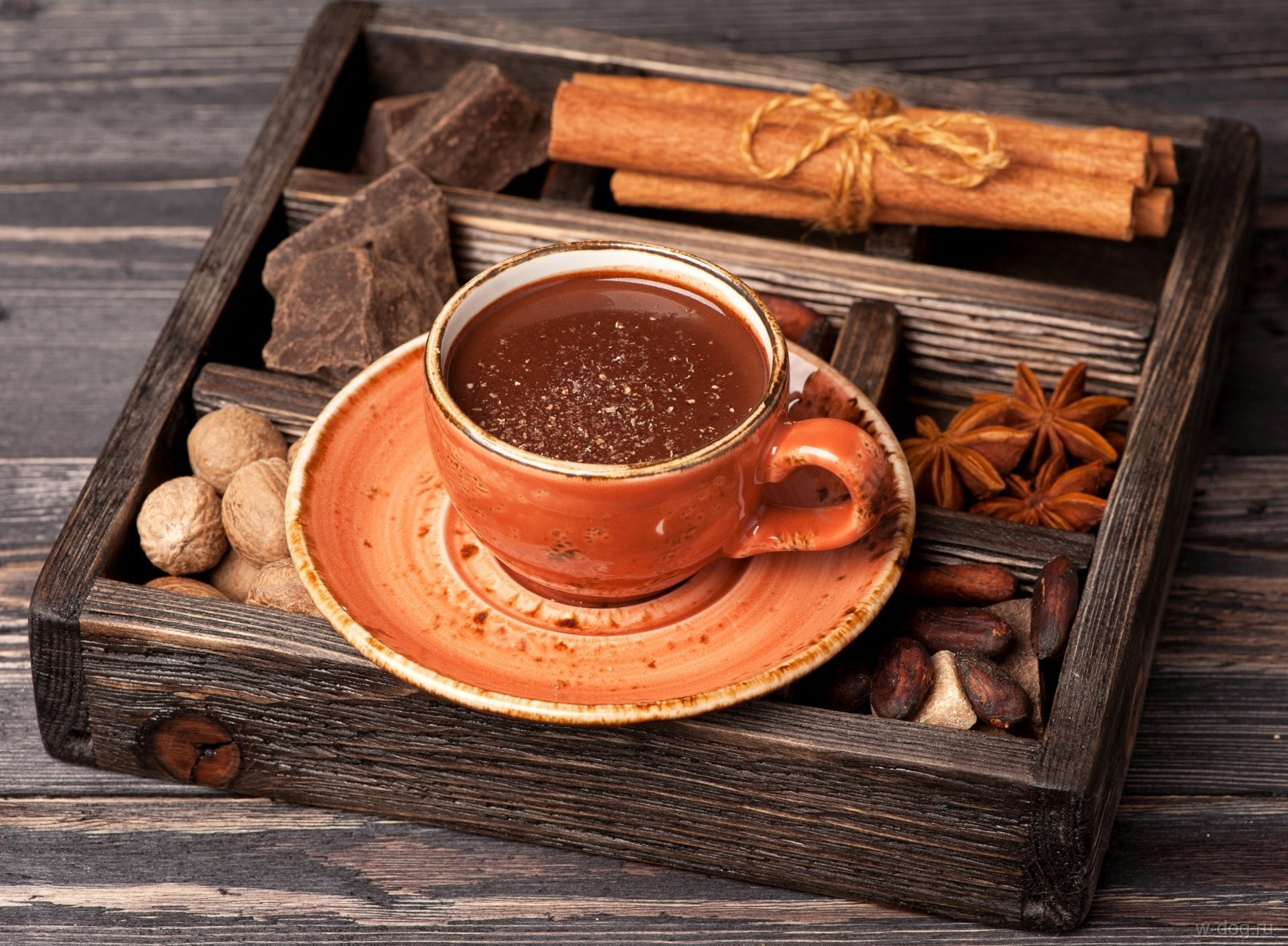 Download mobile wallpaper Food, Chocolate, Coffee, Still Life, Cinnamon, Cup for free.