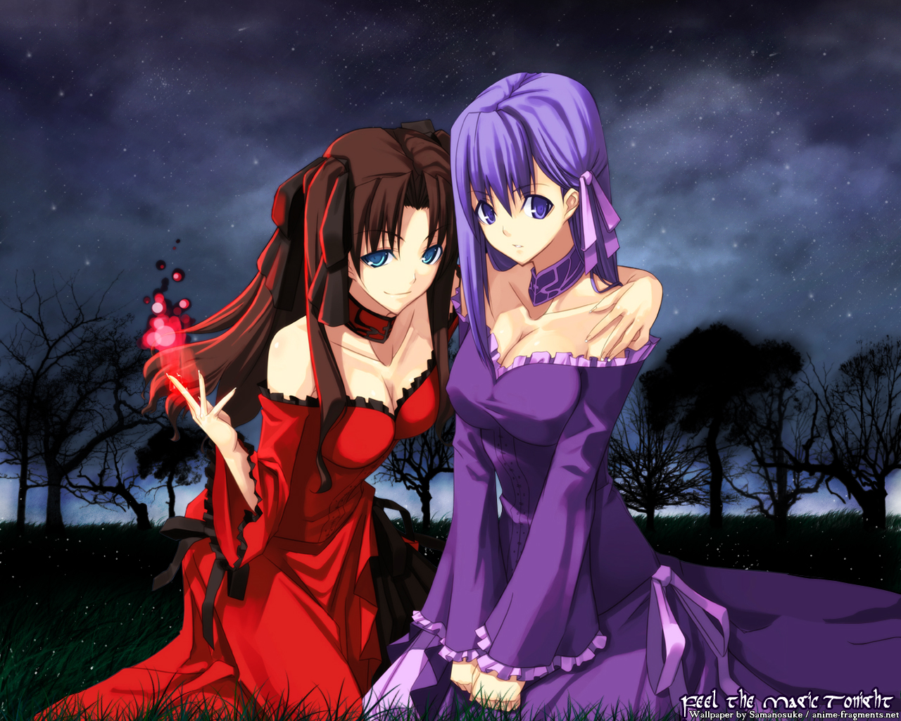 Laden Sie das Animes, Fate/stay Night, Rin Tohsaka, Sakura Matou-Bild kostenlos auf Ihren PC-Desktop herunter