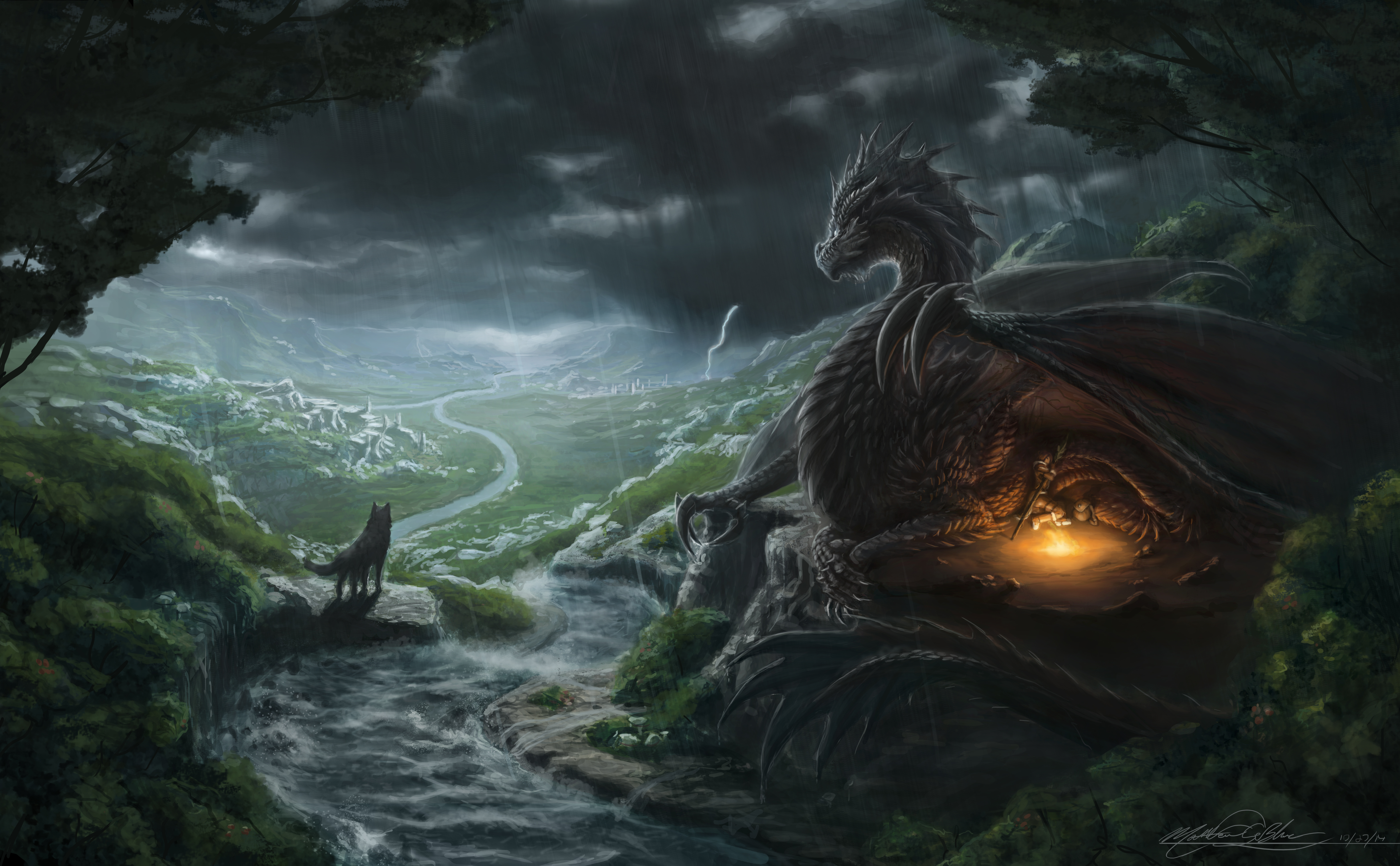 Free download wallpaper Fantasy, Dragon on your PC desktop