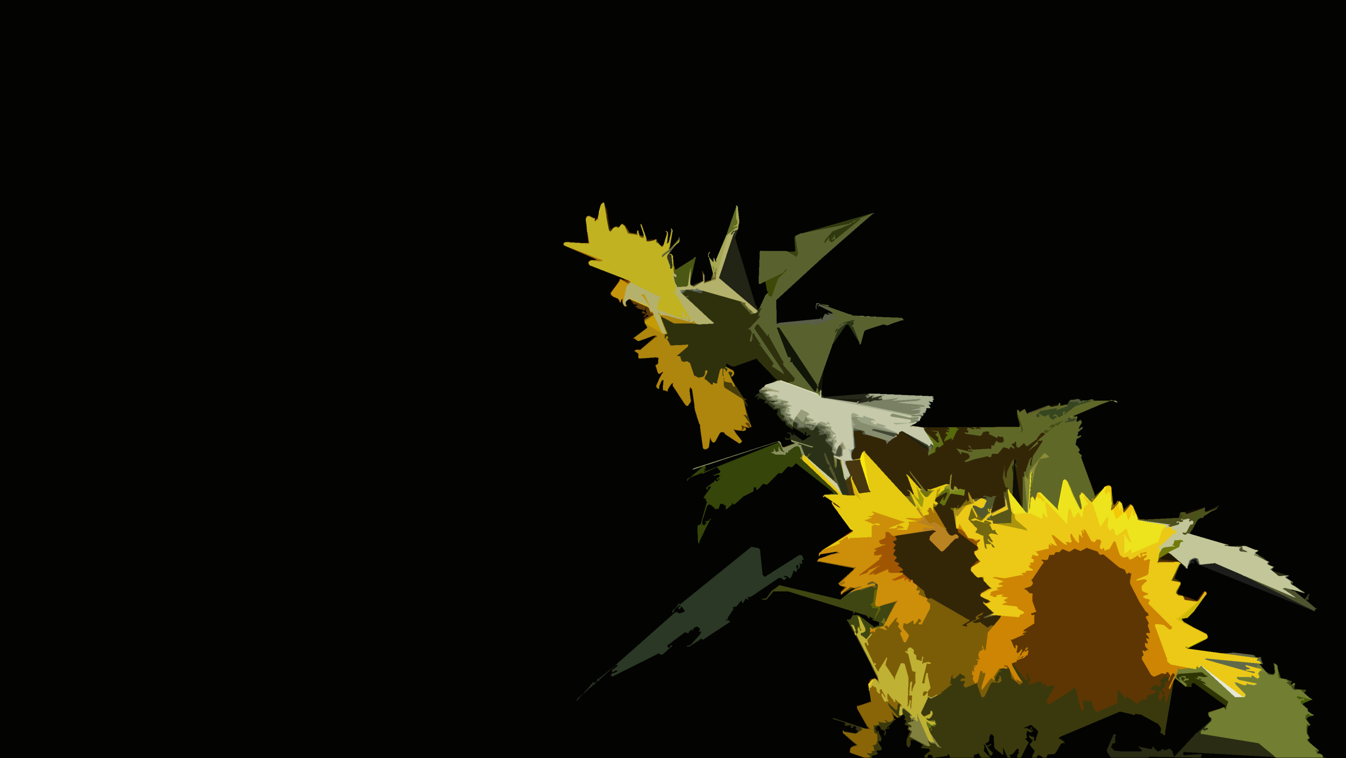 Laden Sie das Abstrakt, Formen, Sonnenblume-Bild kostenlos auf Ihren PC-Desktop herunter