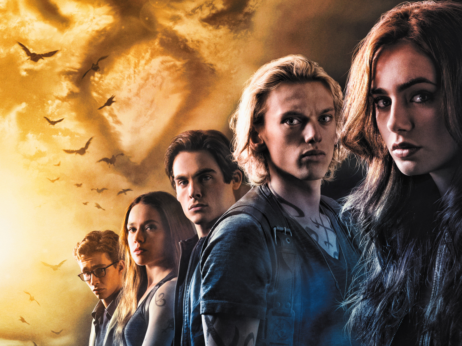 movie, the mortal instruments: city of bones, jamie campbell bower, jemima west, jonathan rhys meyers, lily collins, robert sheehan