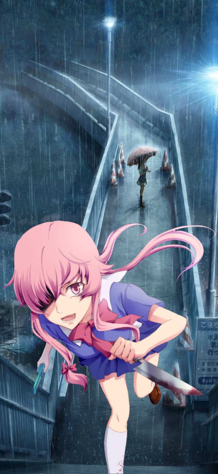 Download mobile wallpaper Anime, Pink Hair, Yuno Gasai, Mirai Nikki, Future Diary for free.