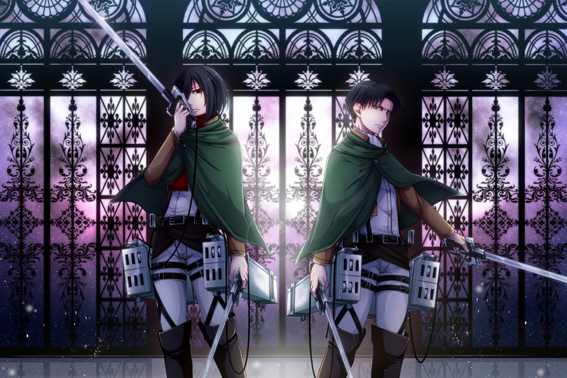 Download mobile wallpaper Anime, Mikasa Ackerman, Attack On Titan, Levi Ackerman for free.