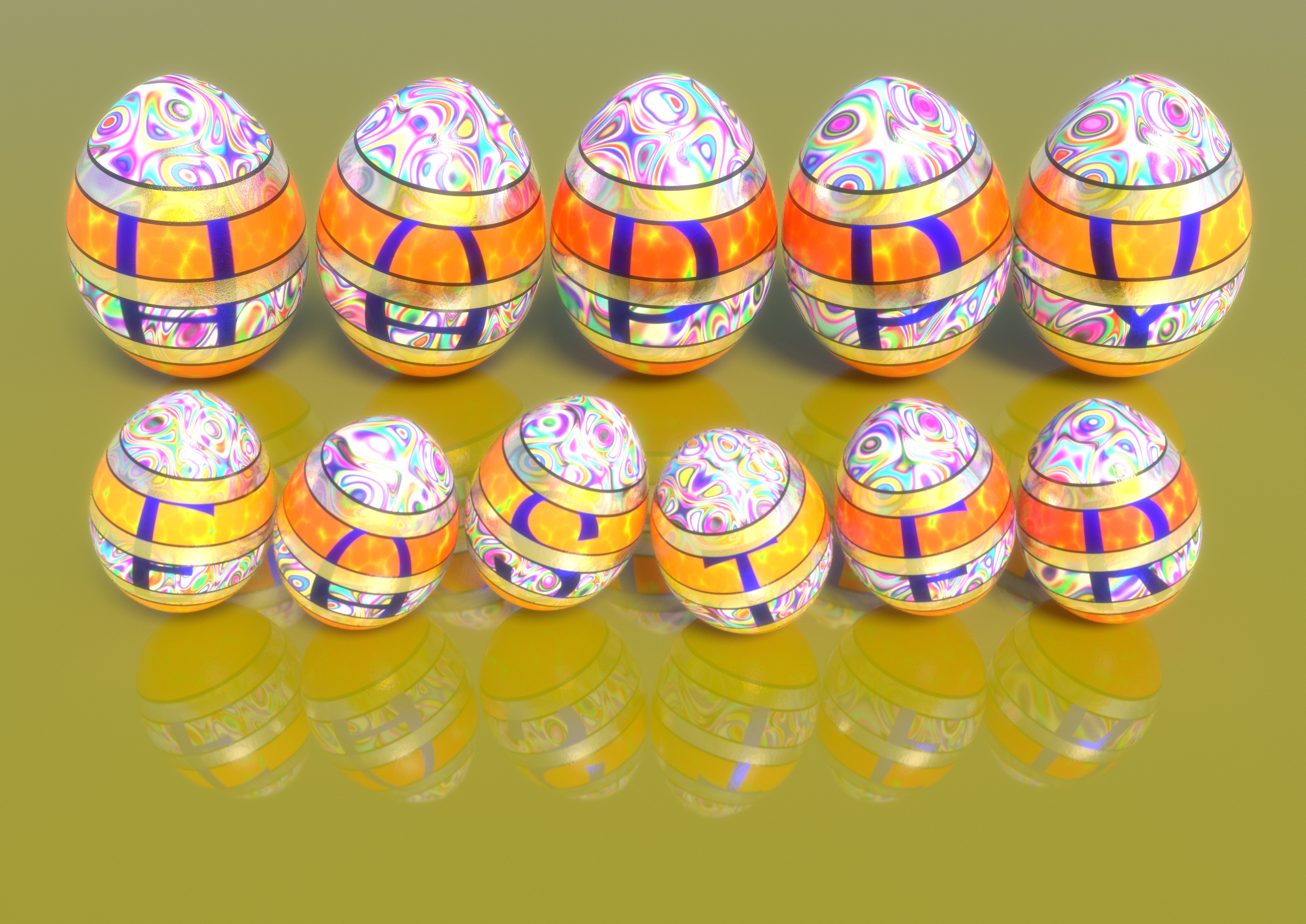 Download mobile wallpaper Easter, Reflection, Holiday, Easter Egg, Happy Easter for free.
