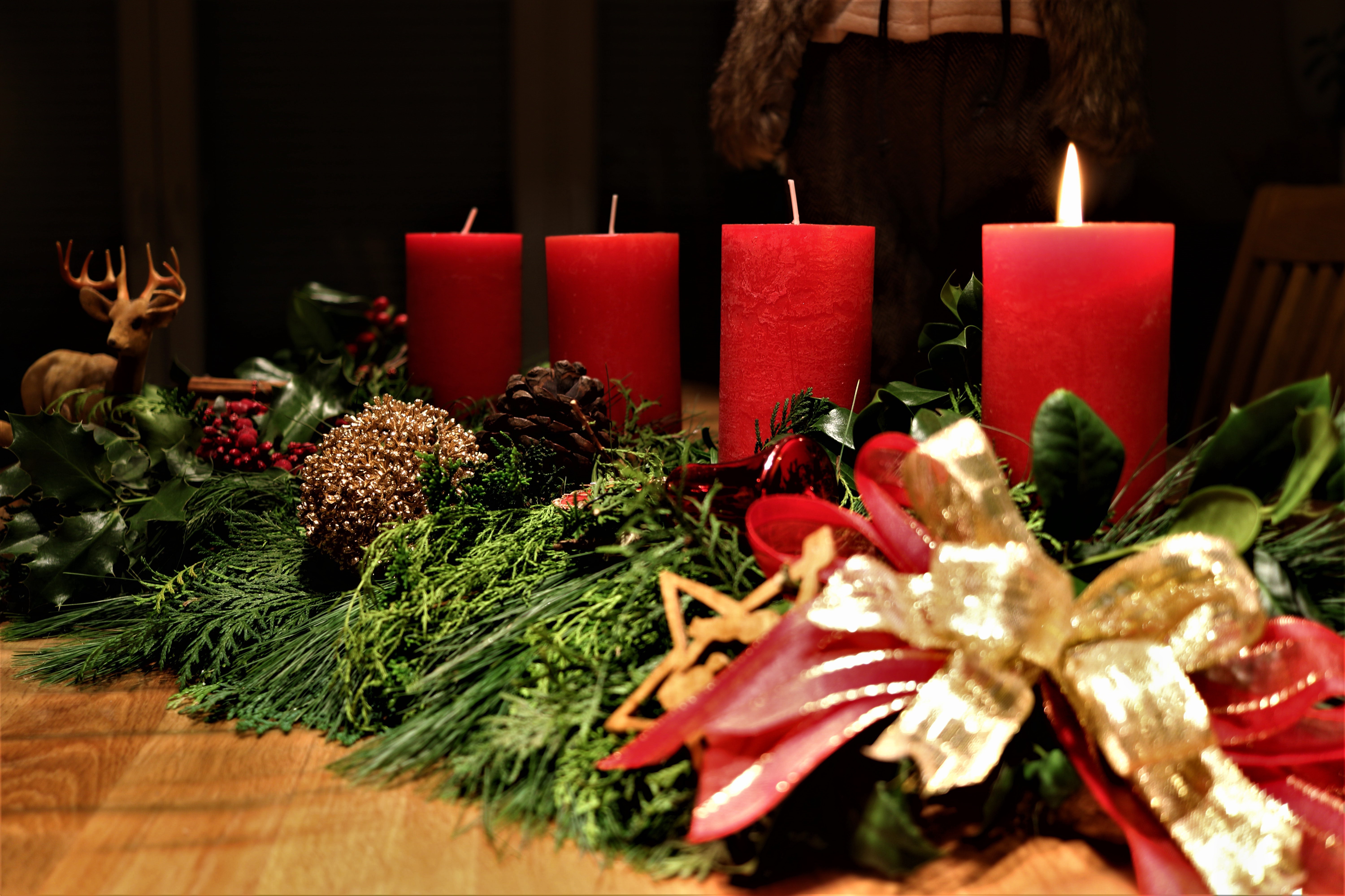 Download mobile wallpaper Christmas, Holiday, Decoration, Candle for free.