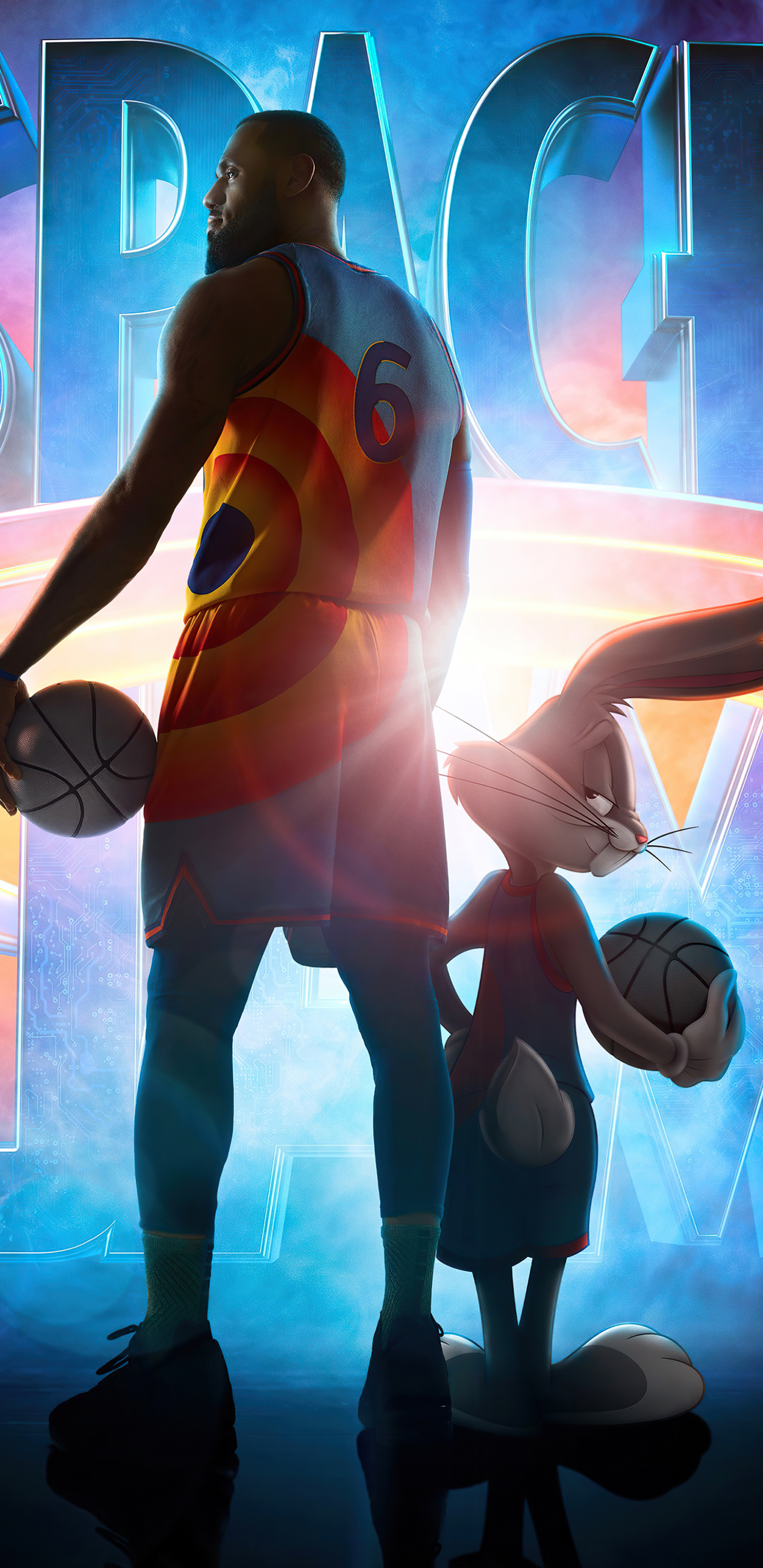 Download mobile wallpaper Movie, Bugs Bunny, Looney Tunes, Lebron James, Space Jam 2 for free.