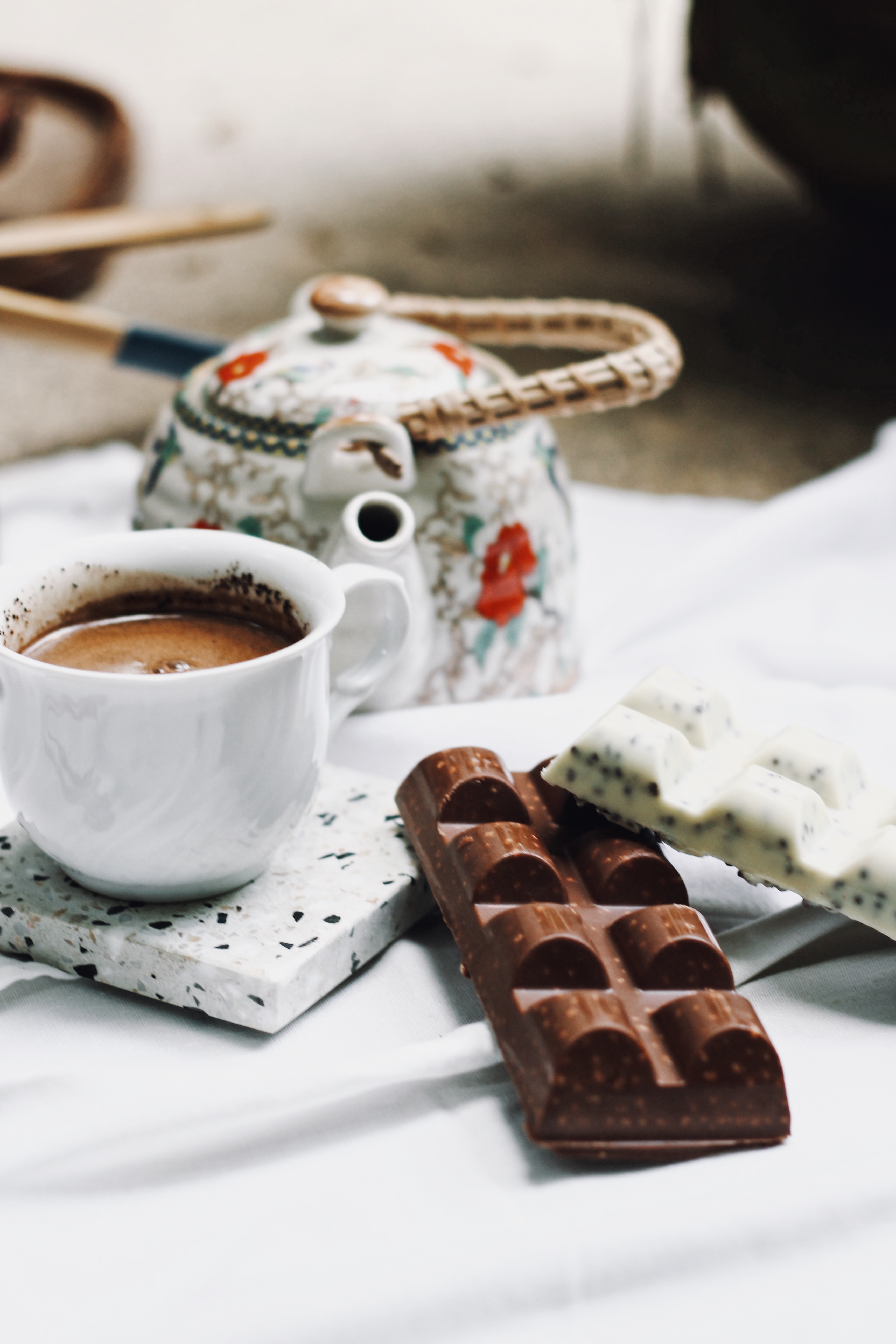 wallpapers chocolate, food, coffee, teapot, kettle