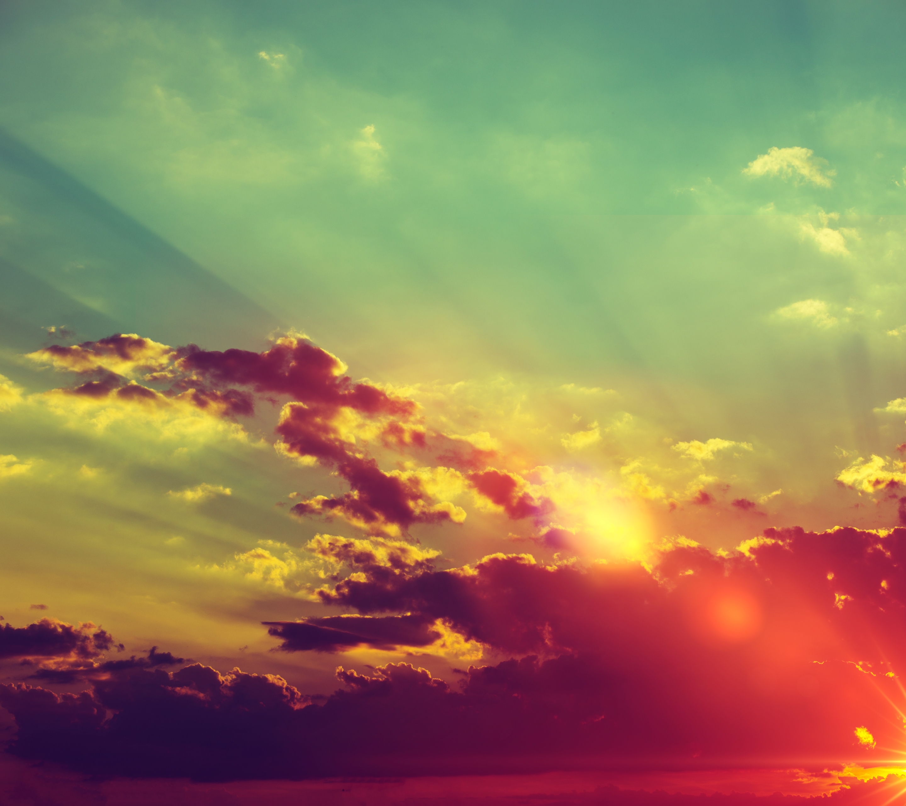 Free download wallpaper Sunset, Sky, Earth, Cloud, Sunbeam, Sunbean on your PC desktop