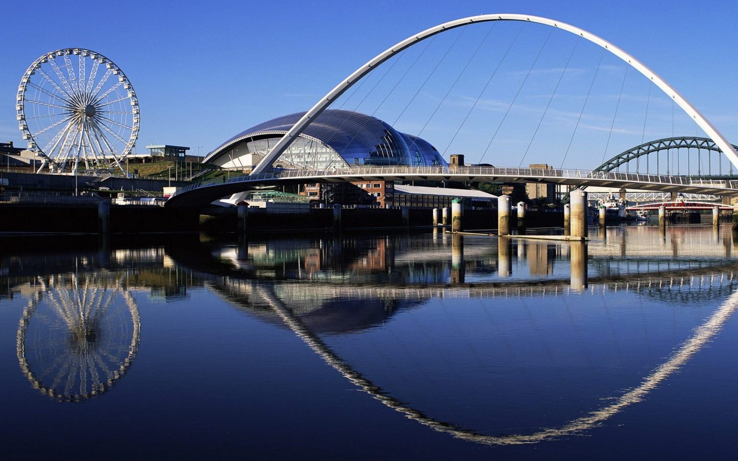 Descarga gratuita de fondo de pantalla para móvil de Puente Del Milenio De Gateshead, Puente, Puentes, Hecho Por El Hombre.